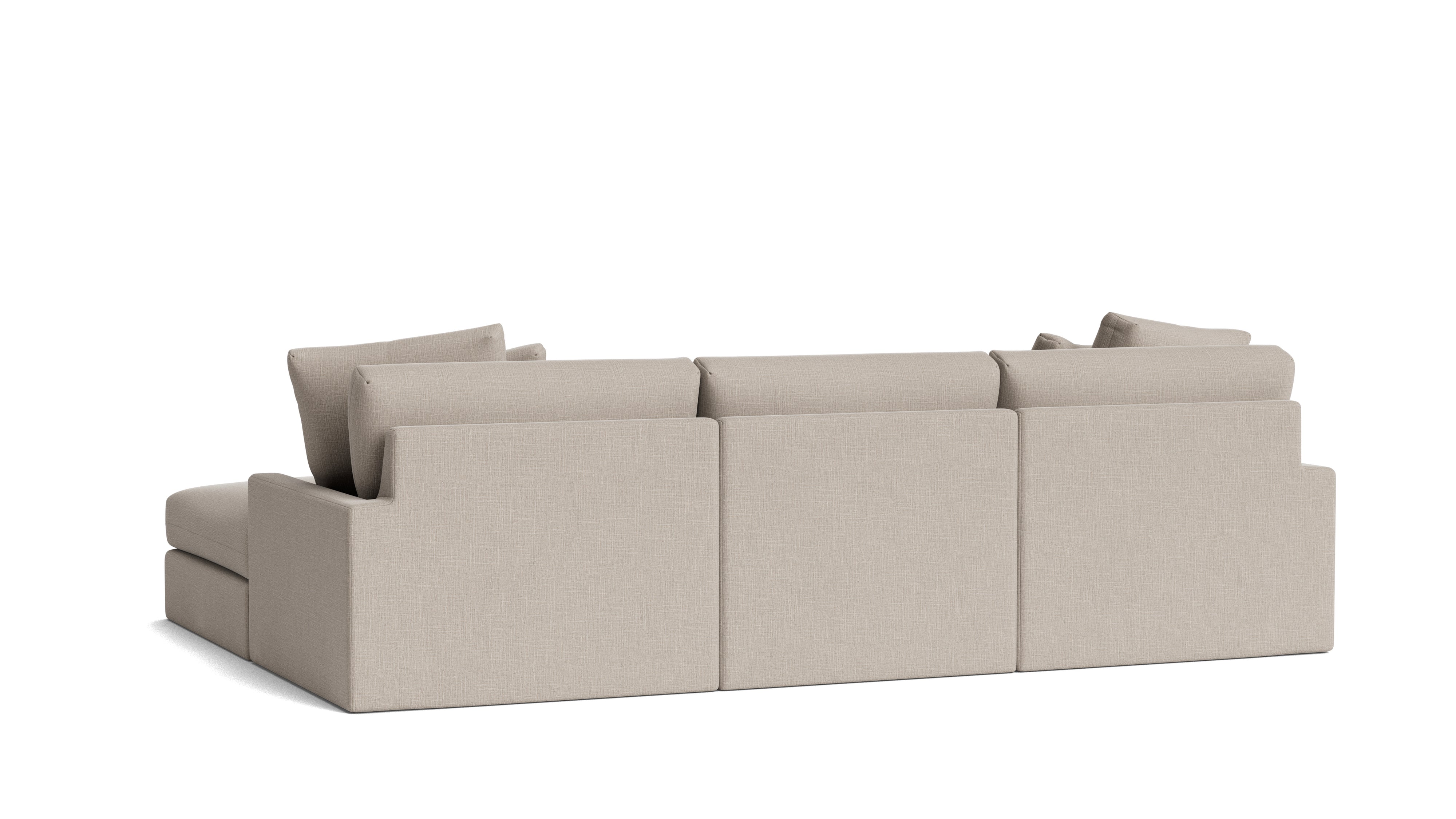 Breeze 4-Piece Modular Sectional, Large, Light Pebble