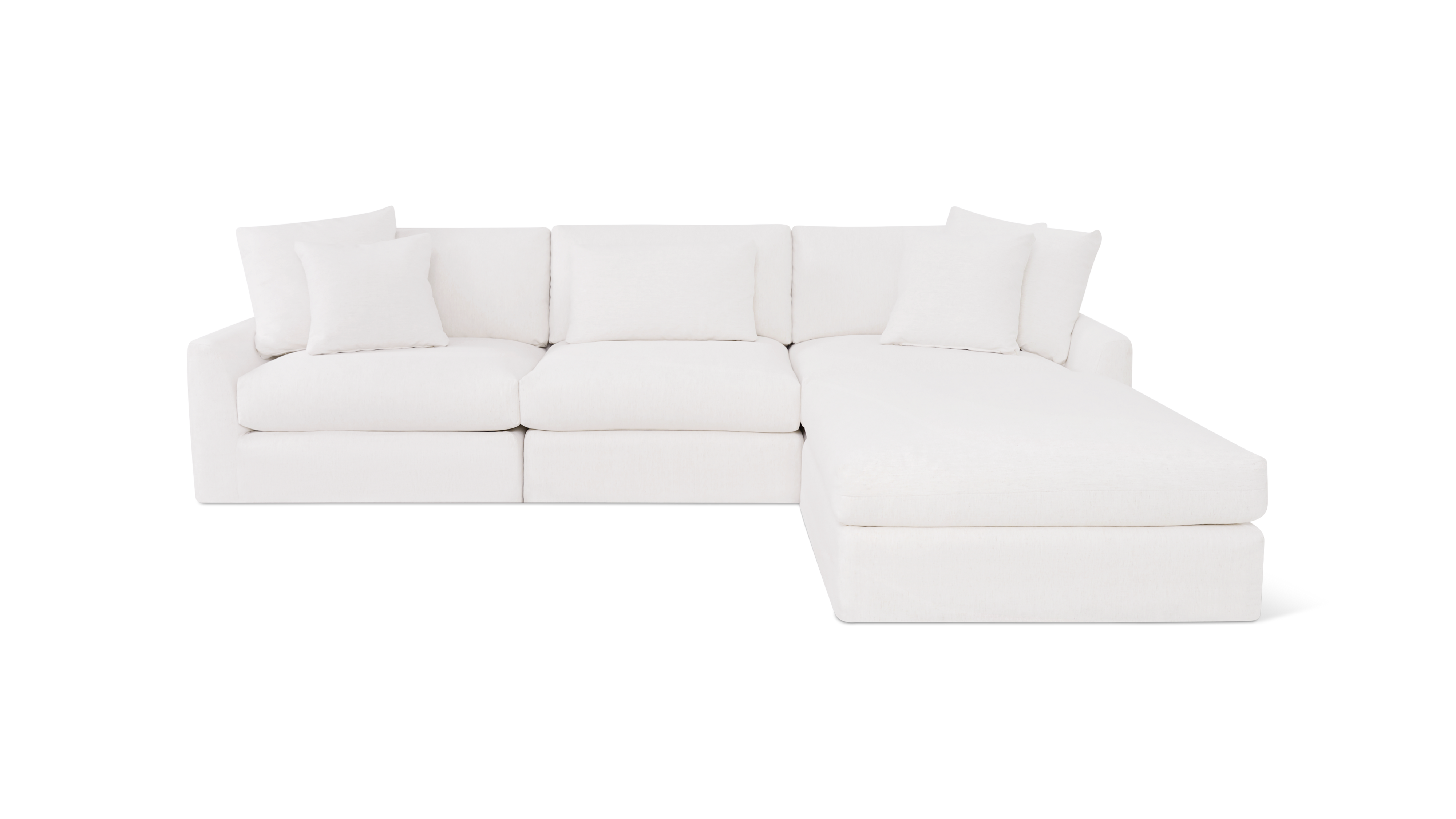 Breeze 4-Piece Modular Sectional, Large, Nomad Snow