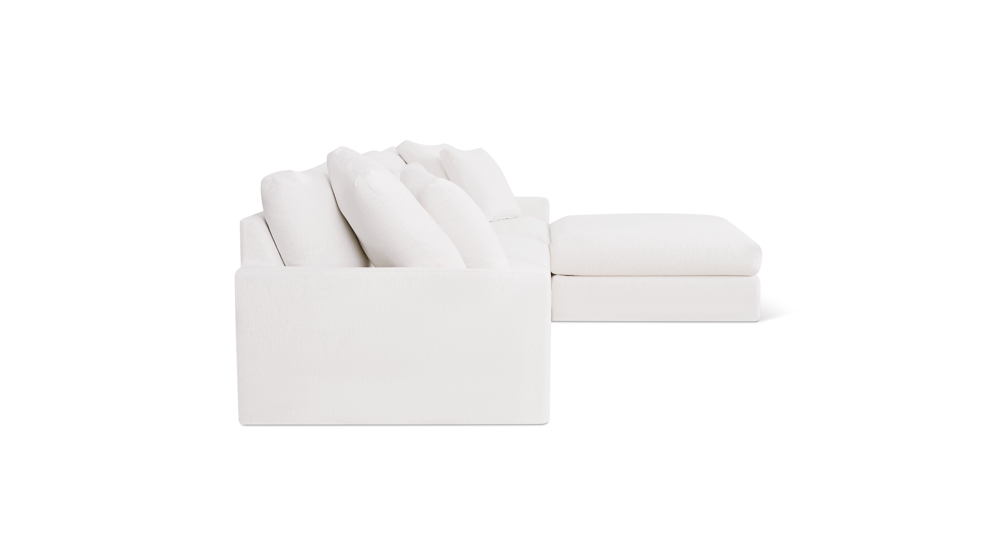 Breeze 4-Piece Modular Sectional, Large, Nomad Snow