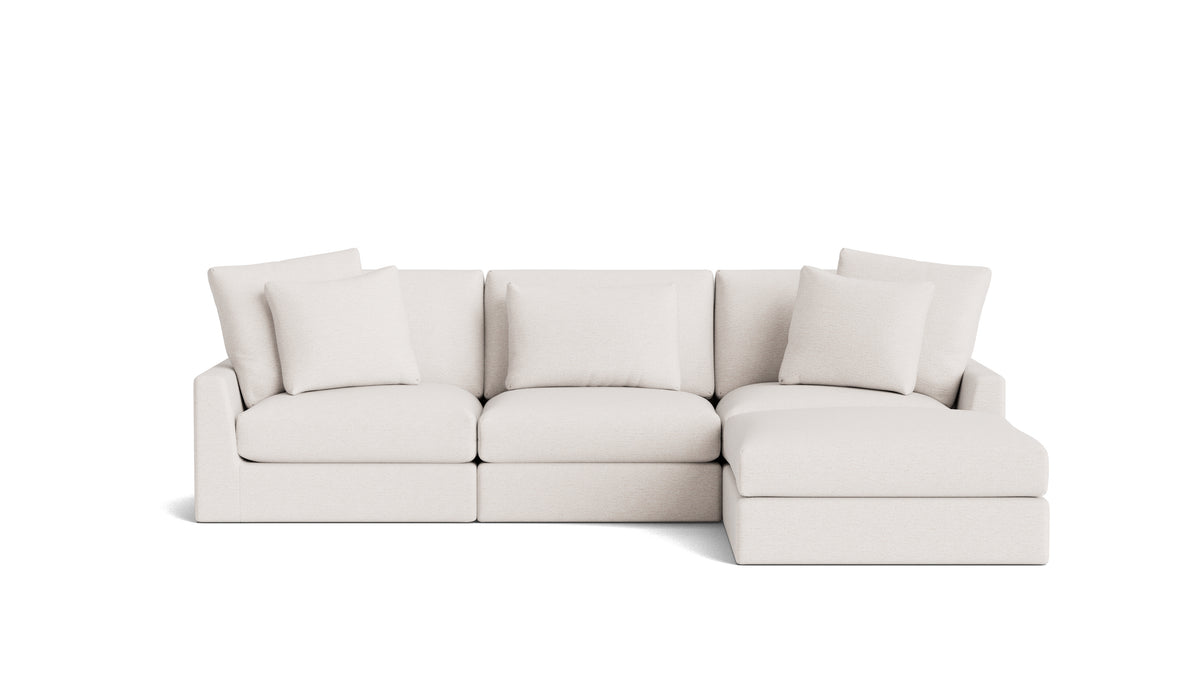 Breeze 4-Piece Modular Sectional, Large, Nomad Snow