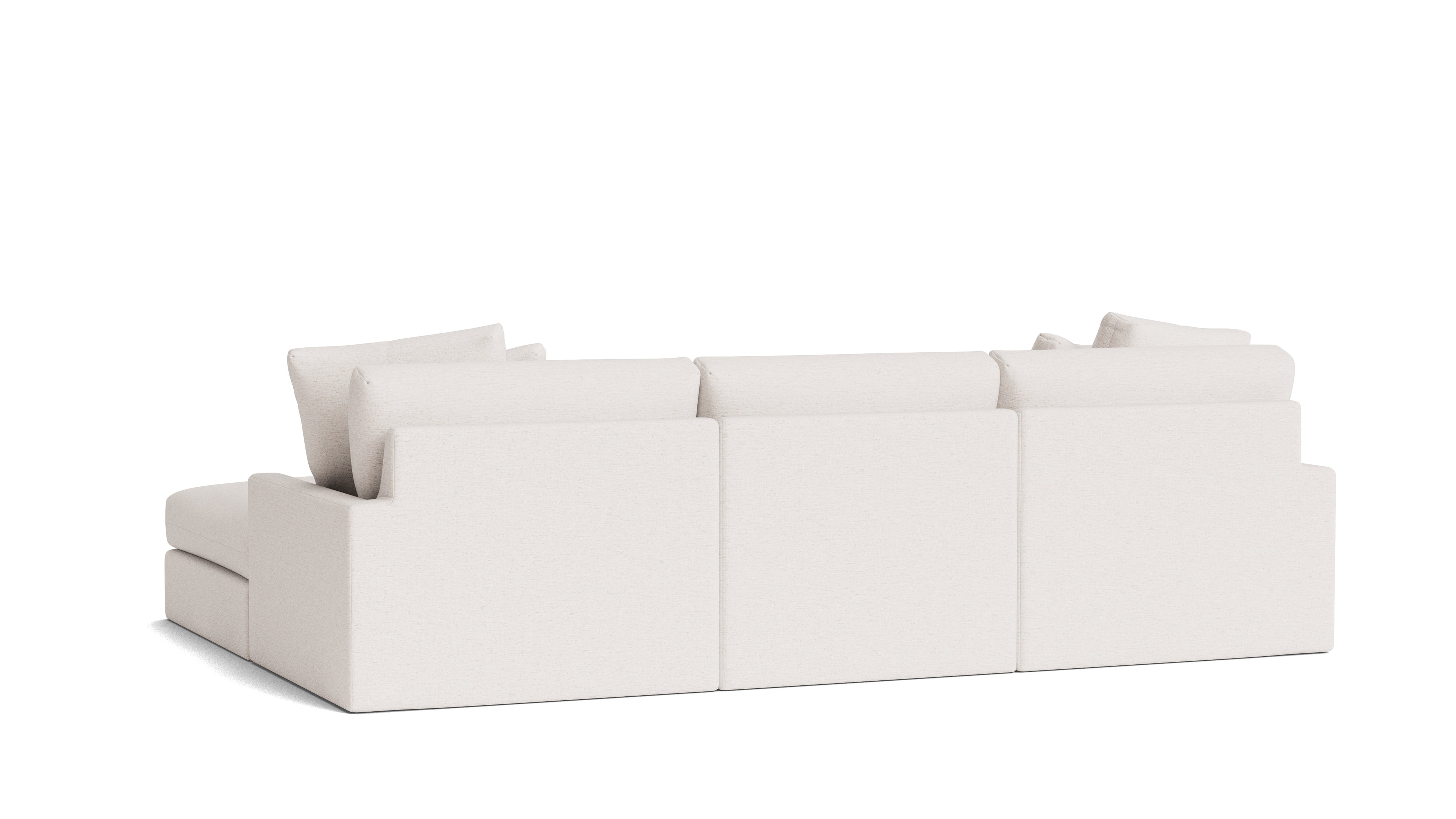 Breeze 4-Piece Modular Sectional, Large, Nomad Snow