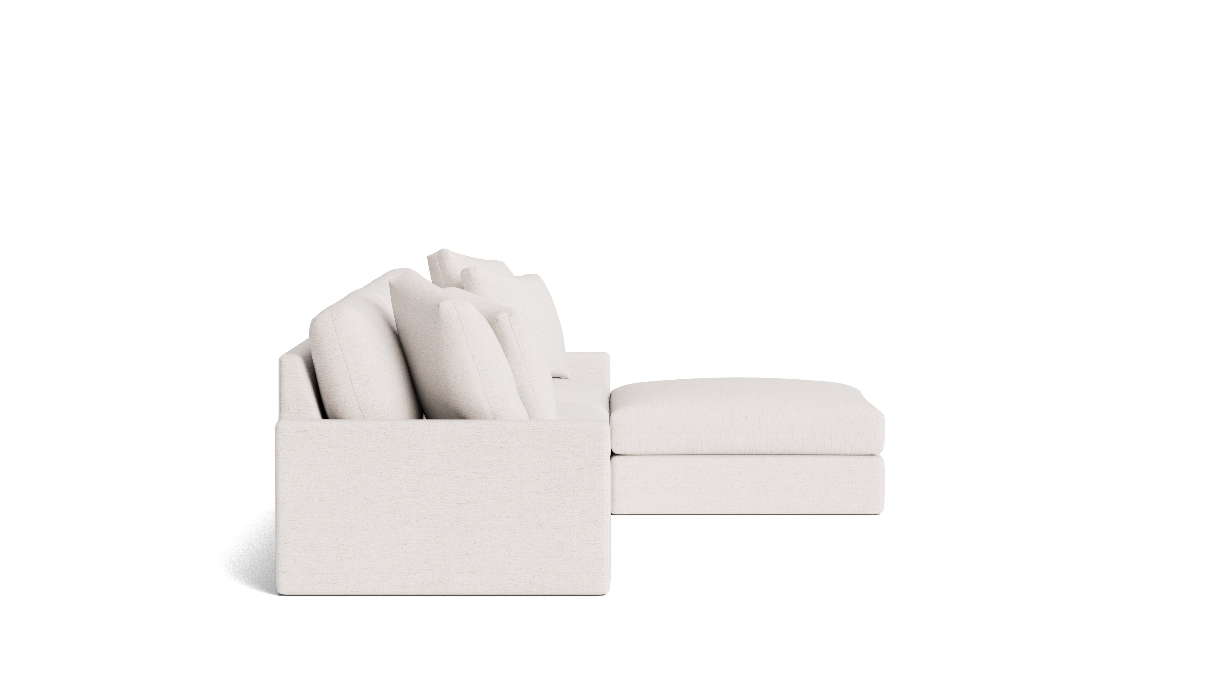 Breeze 4-Piece Modular Sectional, Large, Nomad Snow