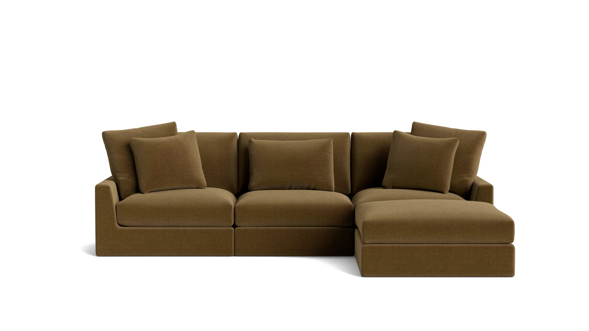 Breeze 4-Piece Modular Sectional, Large, Bronze