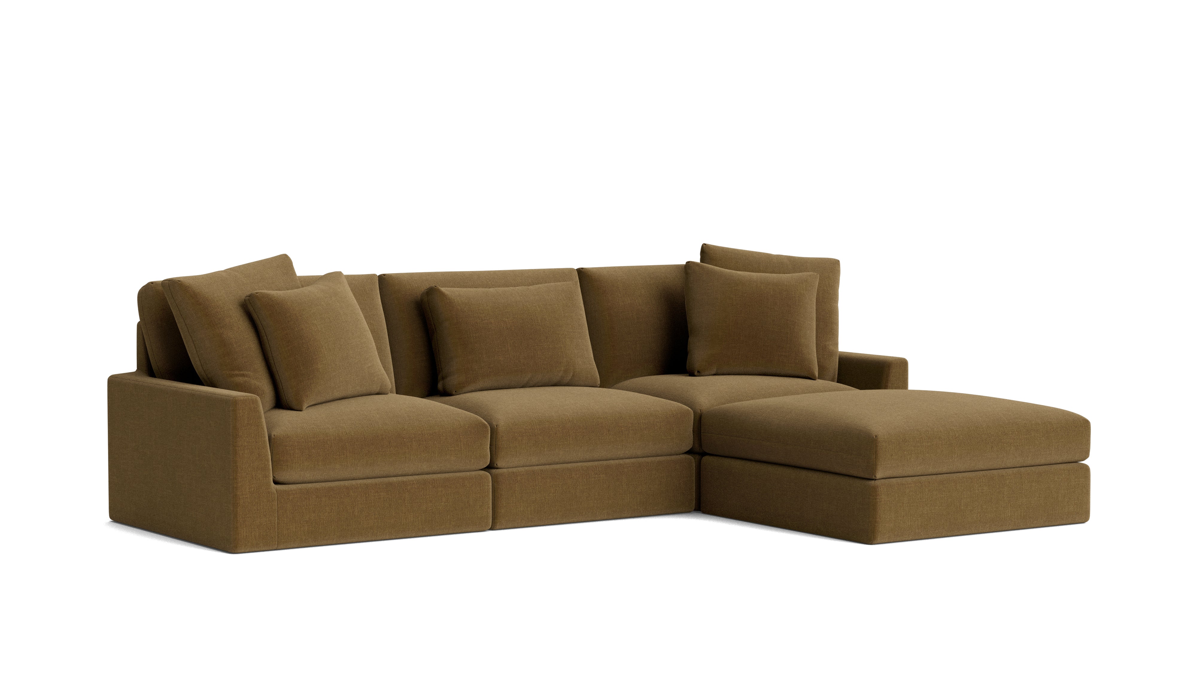 Breeze 4-Piece Modular Sectional, Large, Bronze