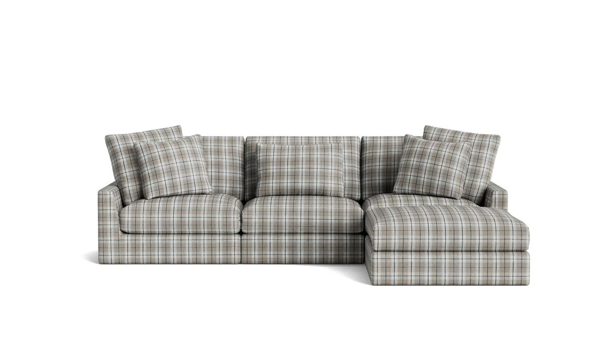 Breeze 4-Piece Modular Sectional, Large, Hudson Check
