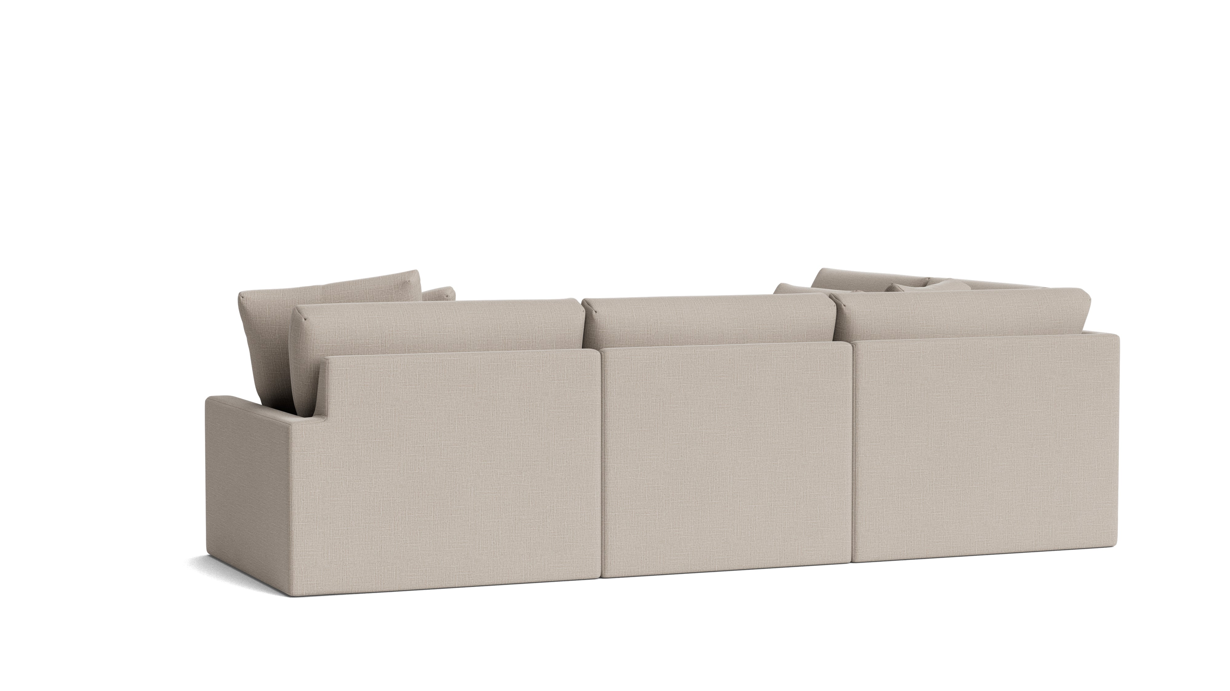 Breeze 4-Piece Modular Sectional Left, Large, Light Pebble