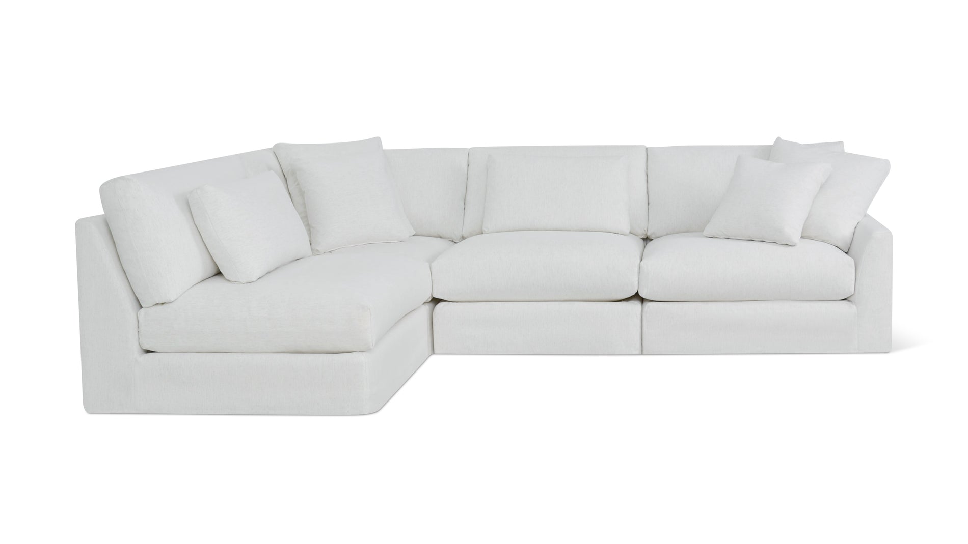 Breeze 4-Piece Modular Sectional Left, Large, Nomad Snow_image