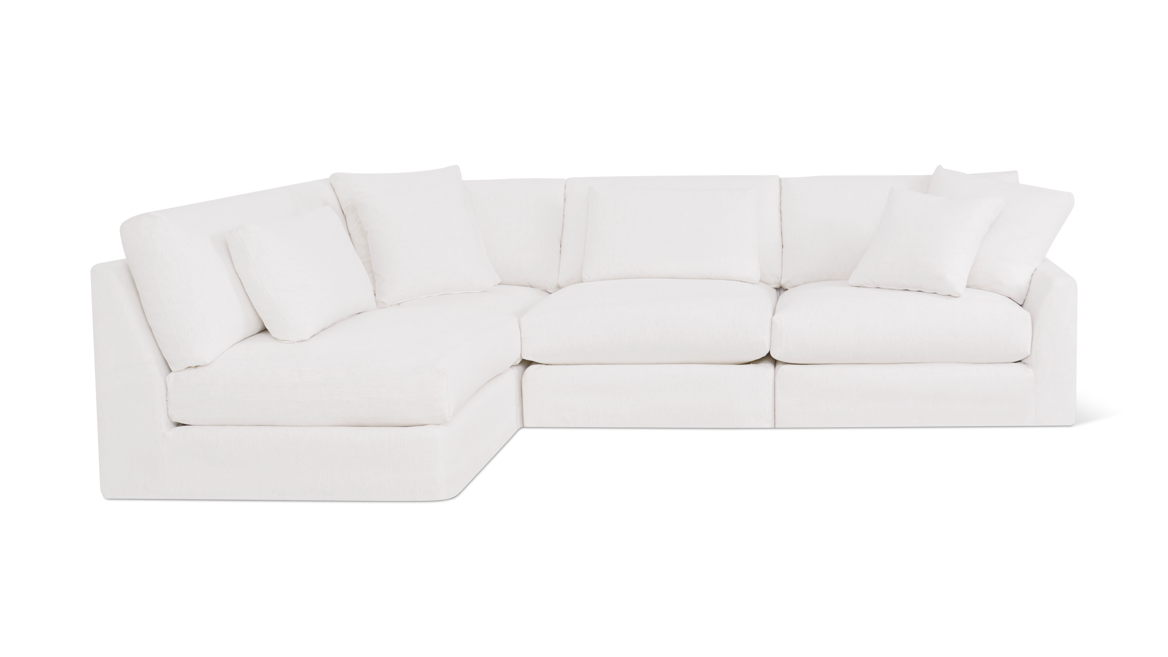 Breeze 4-Piece Modular Sectional Left, Large, Nomad Snow