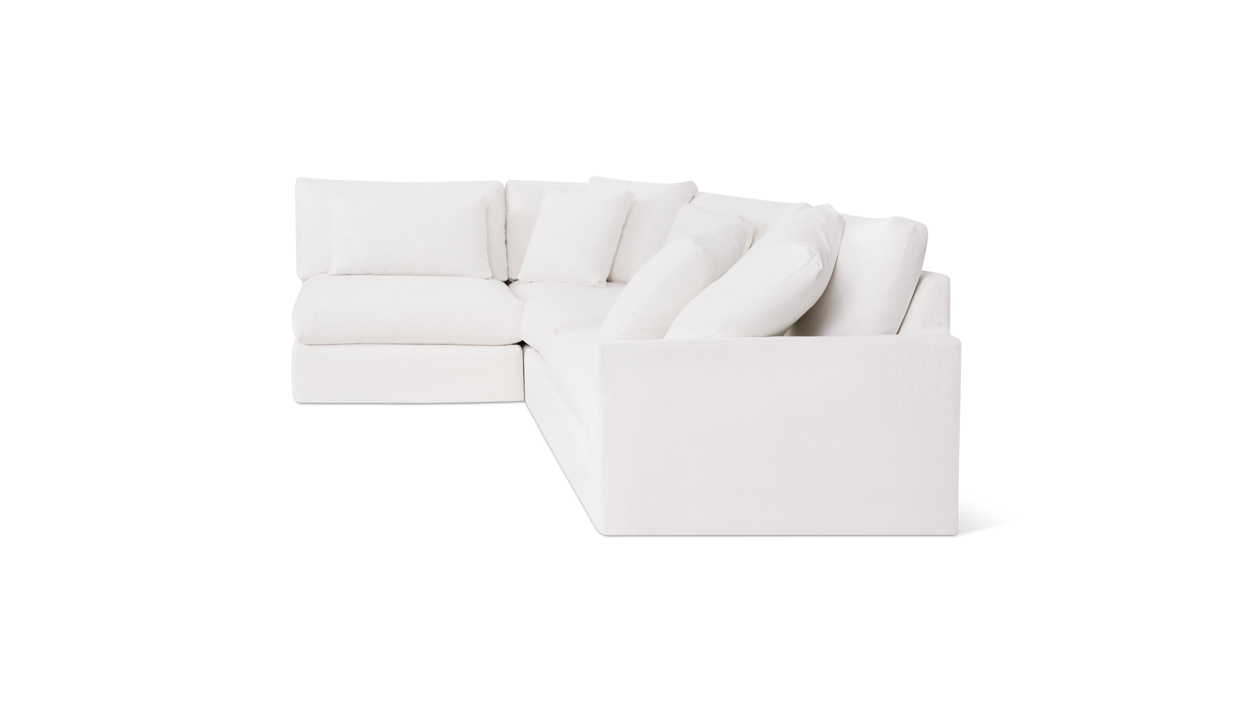 Breeze 4-Piece Modular Sectional Left, Large, Nomad Snow