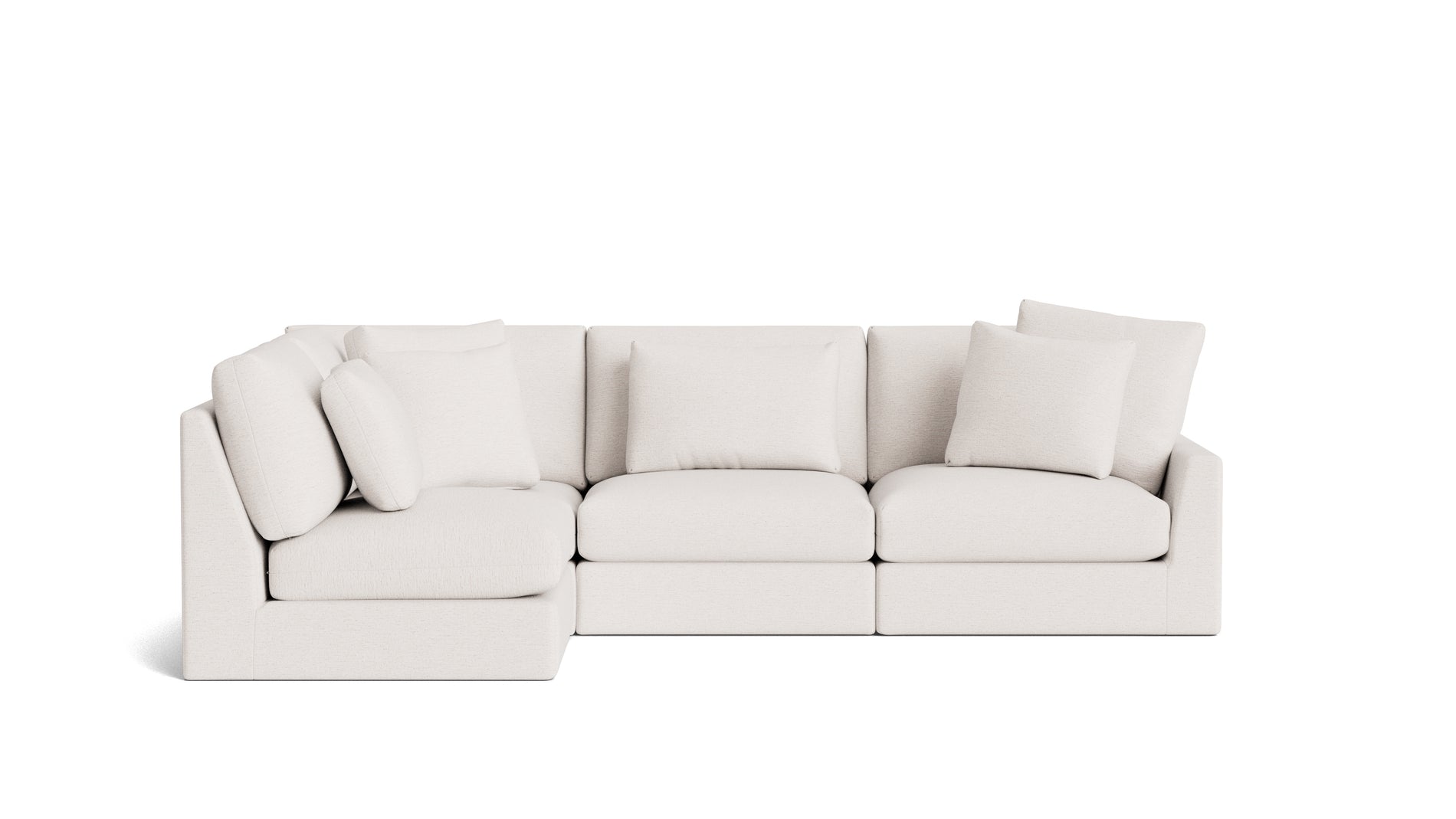 Breeze 4-Piece Modular Sectional Left, Large, Nomad Snow_image