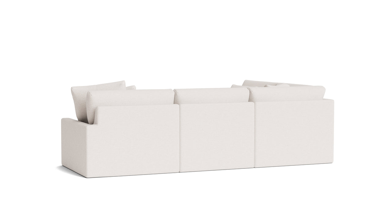 Breeze 4-Piece Modular Sectional Left, Large, Nomad Snow