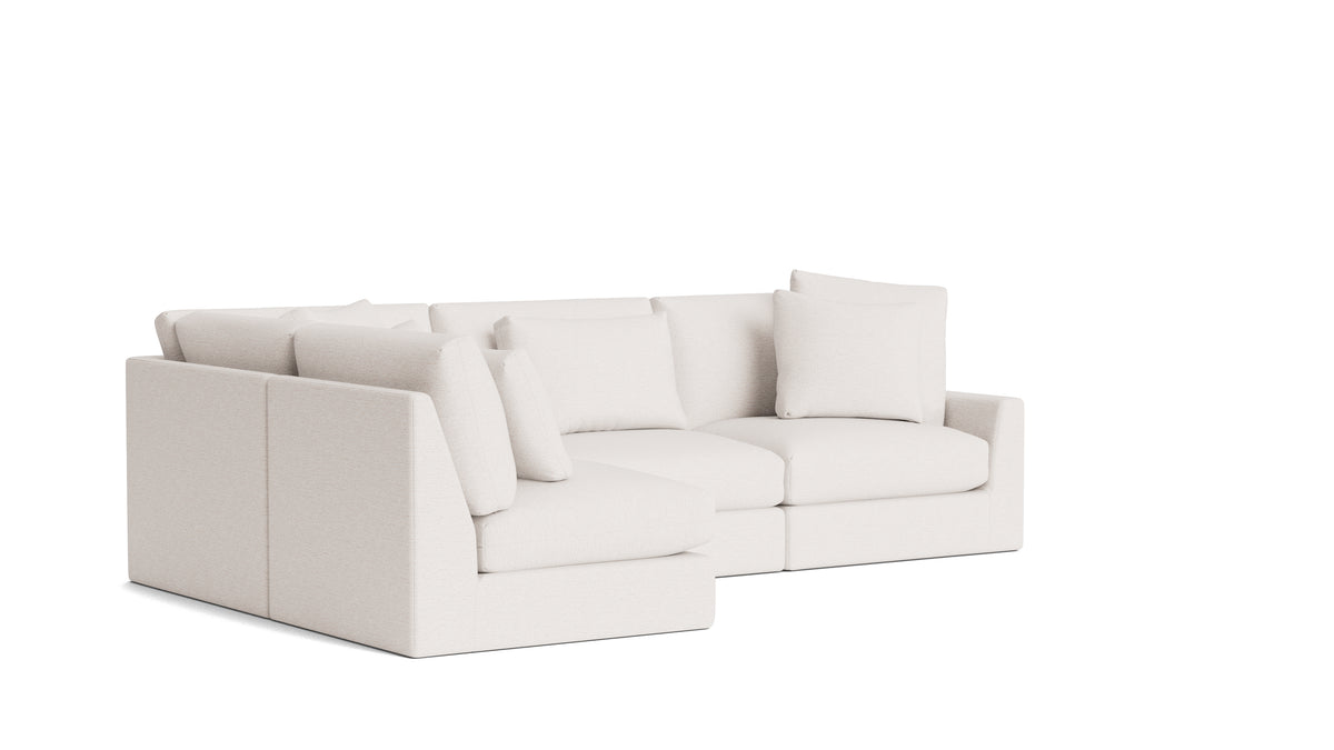 Breeze 4-Piece Modular Sectional Left, Large, Nomad Snow