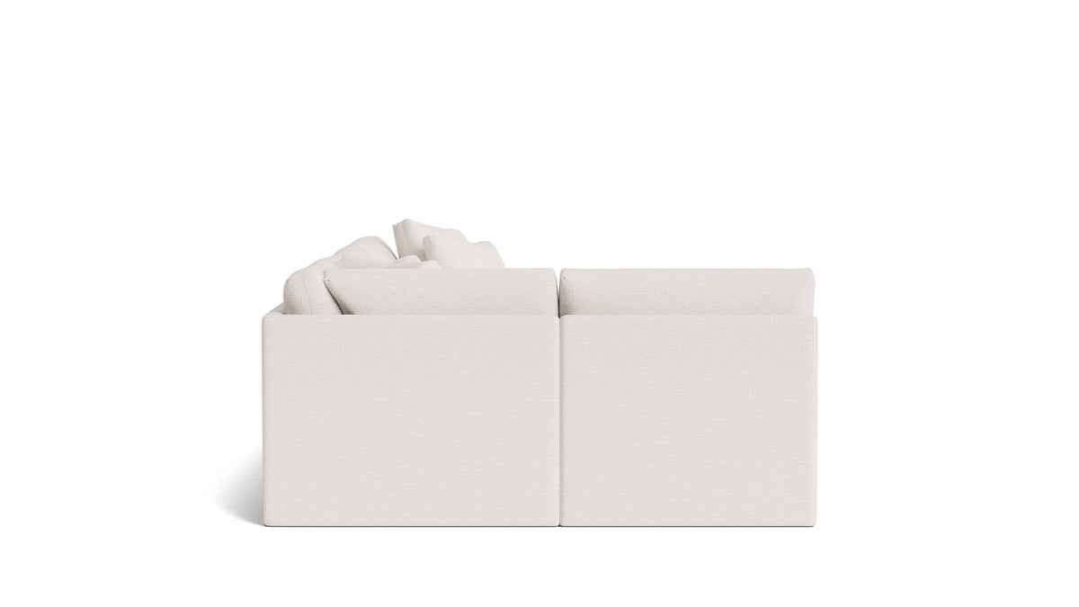 Breeze 4-Piece Modular Sectional Left, Large, Nomad Snow