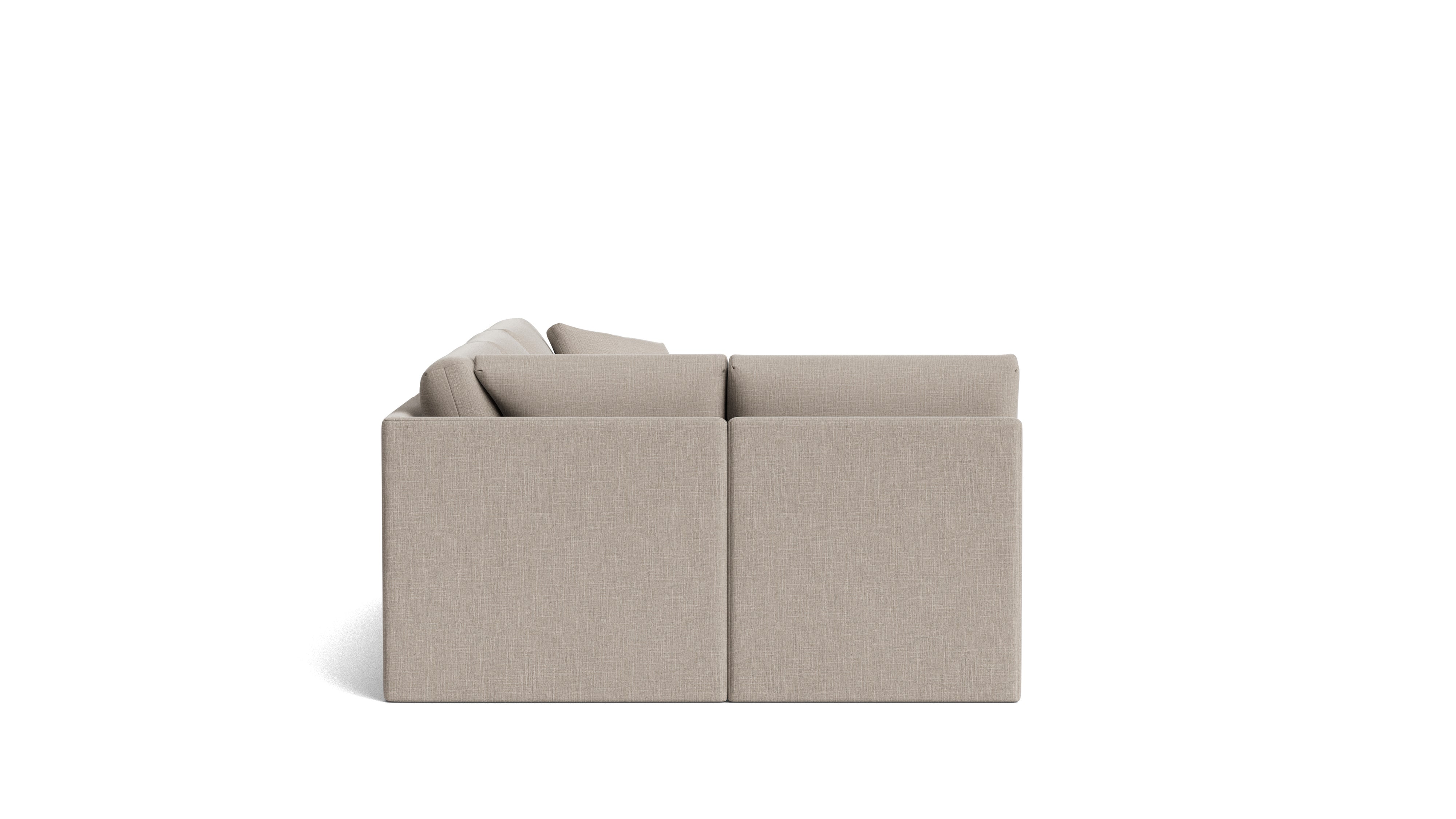 Breeze 4-Piece Modular Sectional Left, Standard, Light Pebble