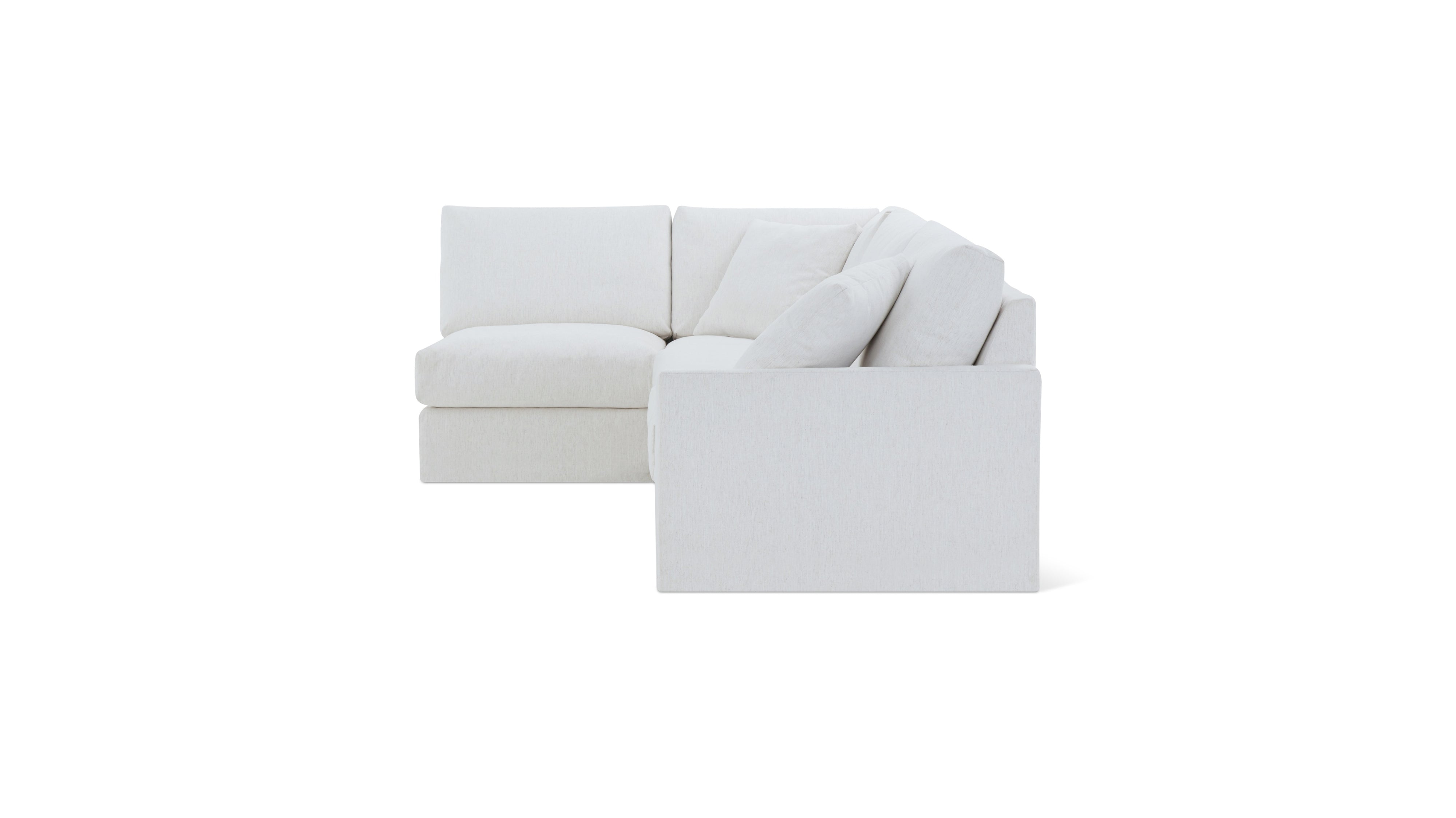 Breeze 4-Piece Modular Sectional Left, Standard, Nomad Snow