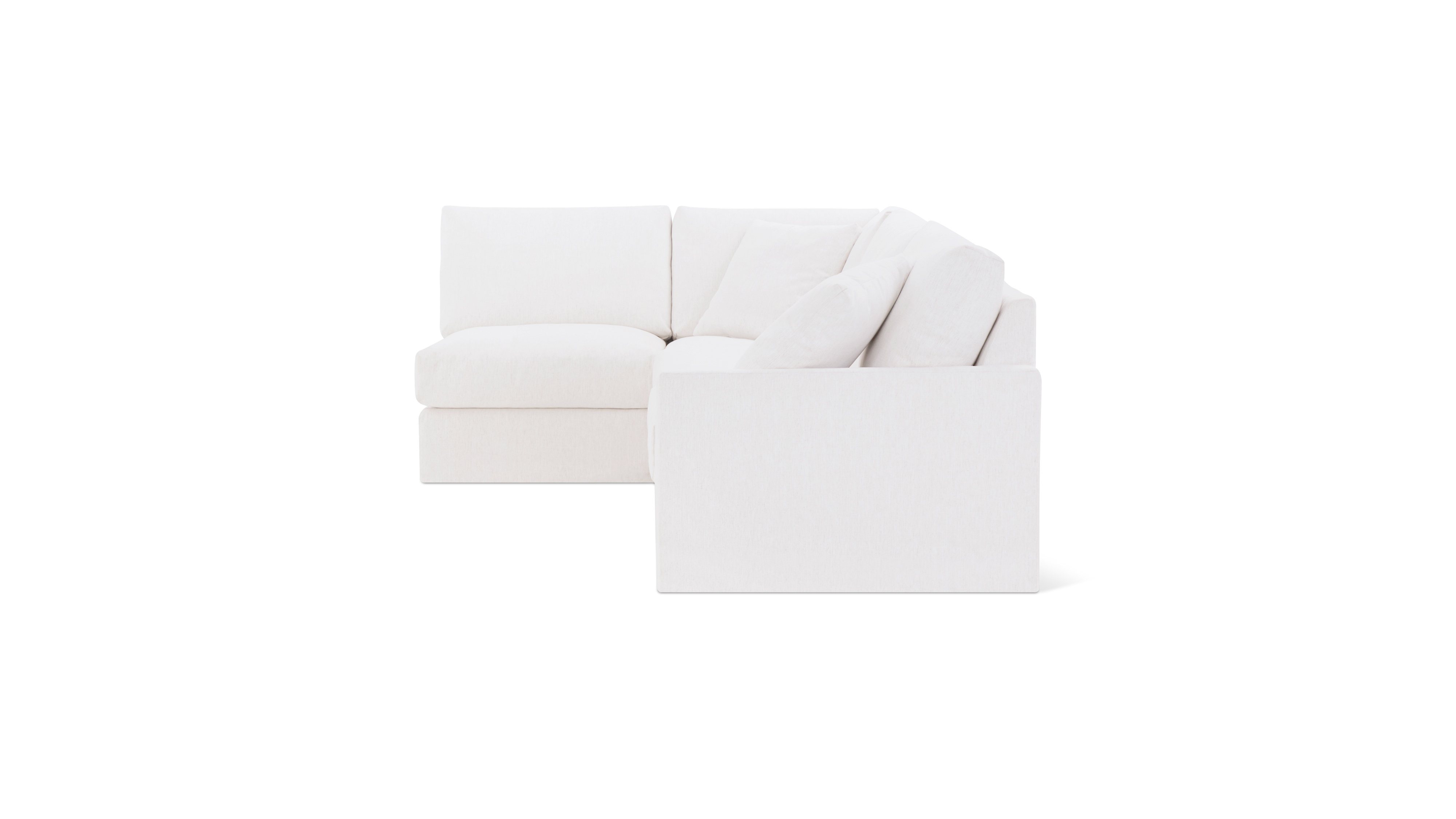 Breeze 4-Piece Modular Sectional Left, Standard, Nomad Snow