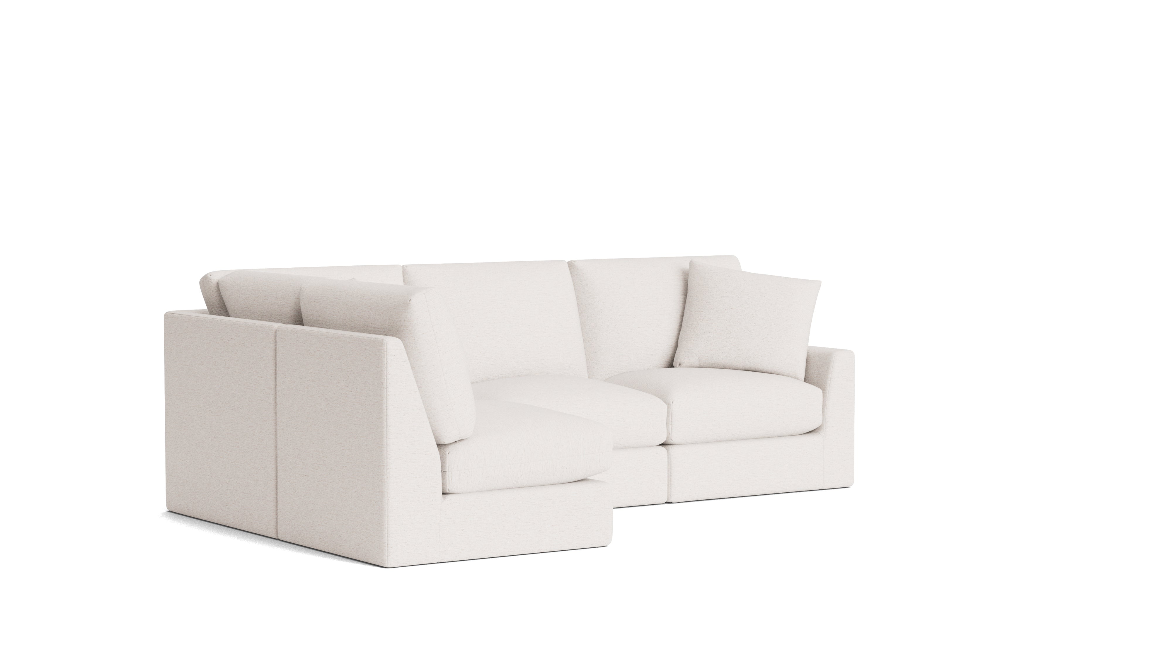 Breeze 4-Piece Modular Sectional Left, Standard, Nomad Snow
