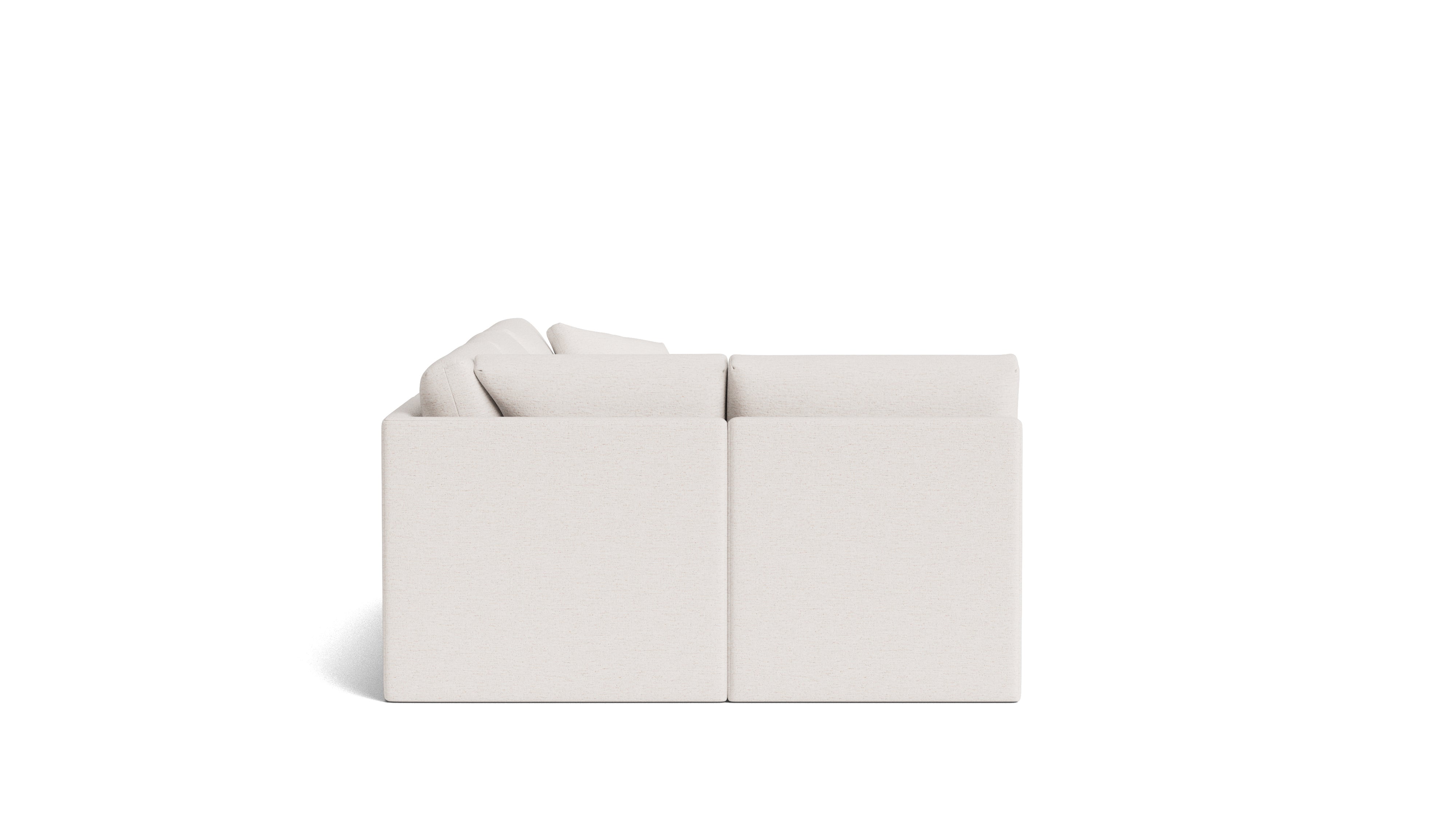 Breeze 4-Piece Modular Sectional Left, Standard, Nomad Snow