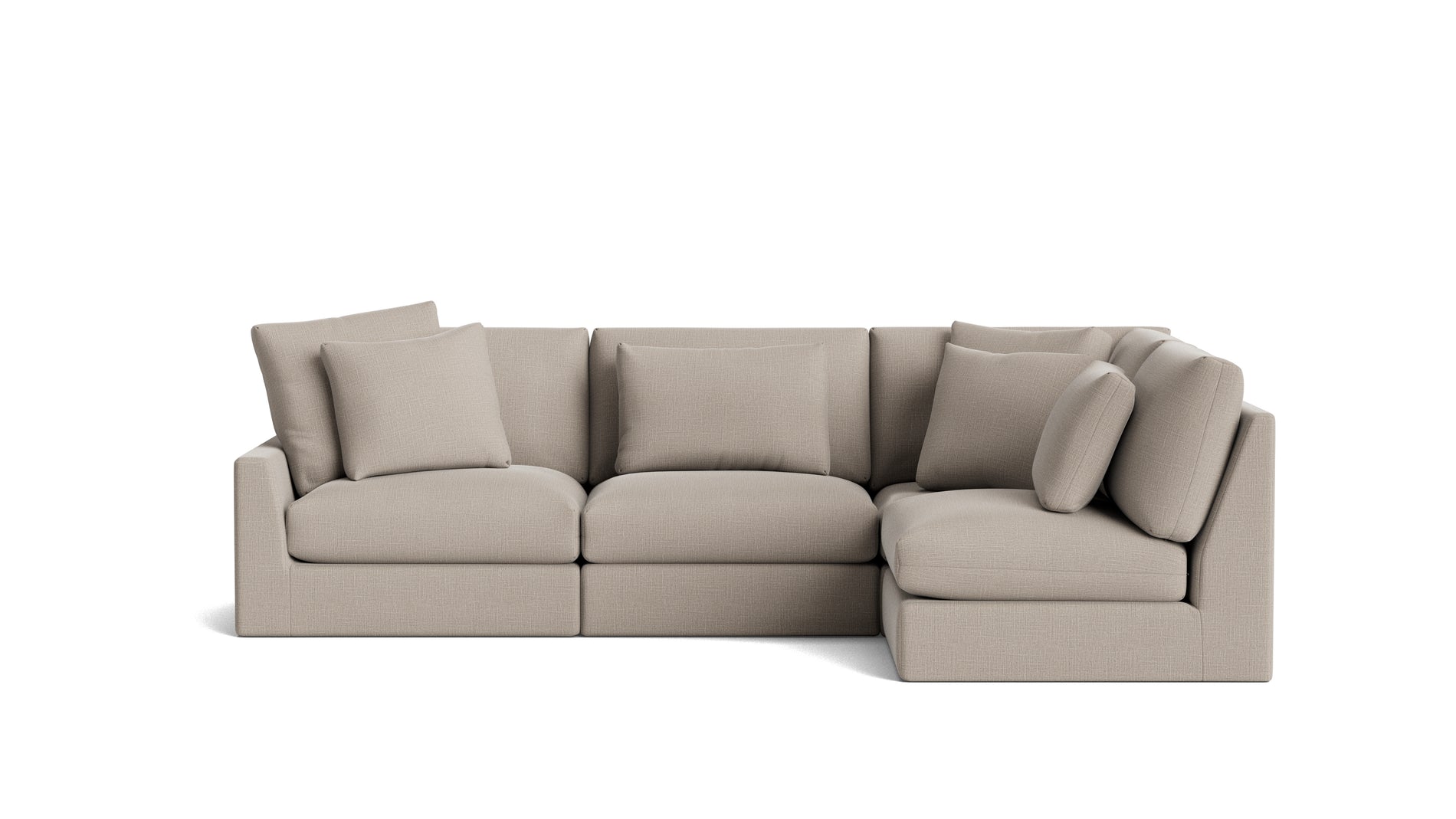Breeze 4-Piece Modular Sectional Right, Large, Light Pebble_image
