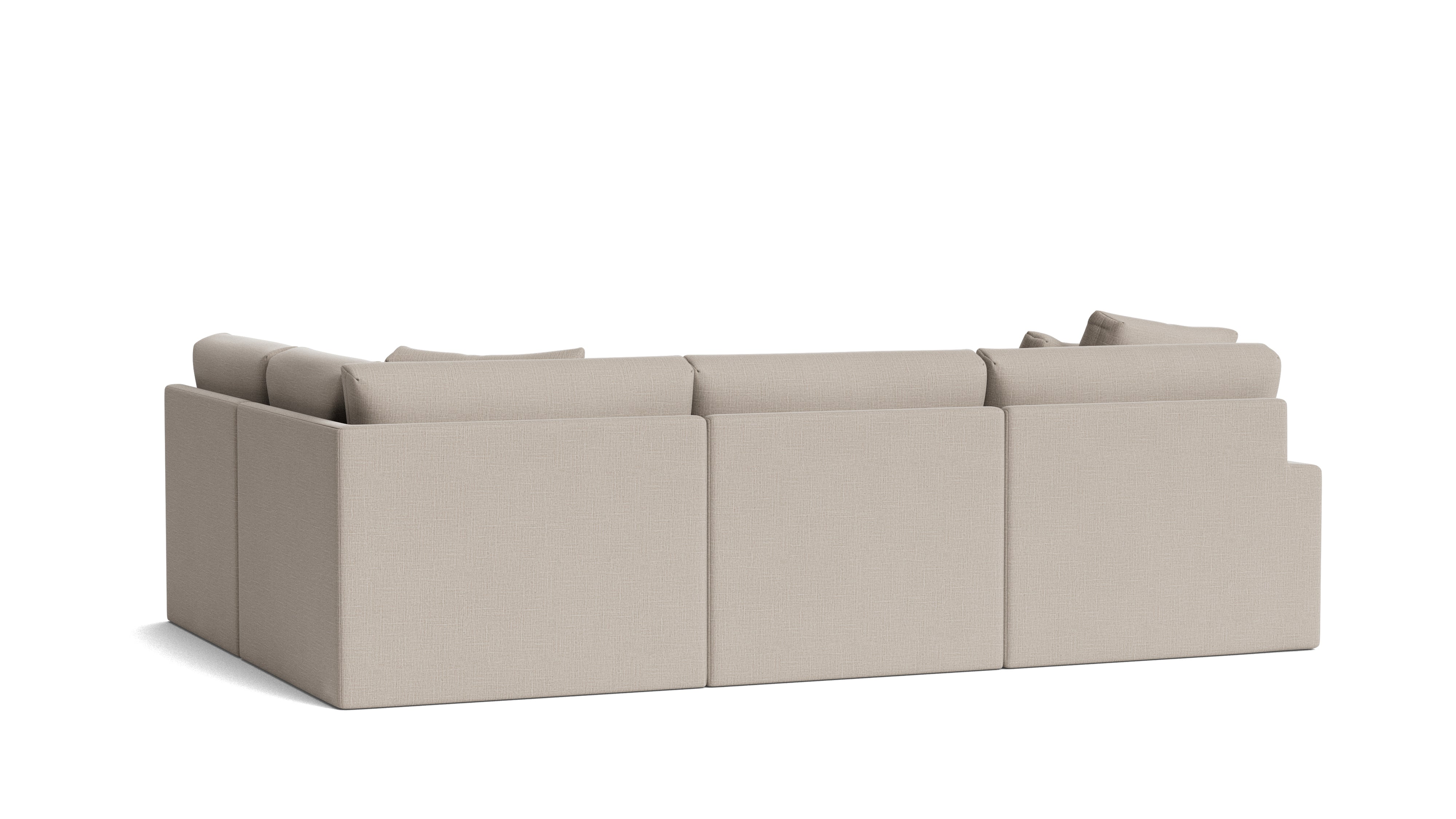 Breeze 4-Piece Modular Sectional Right, Large, Light Pebble