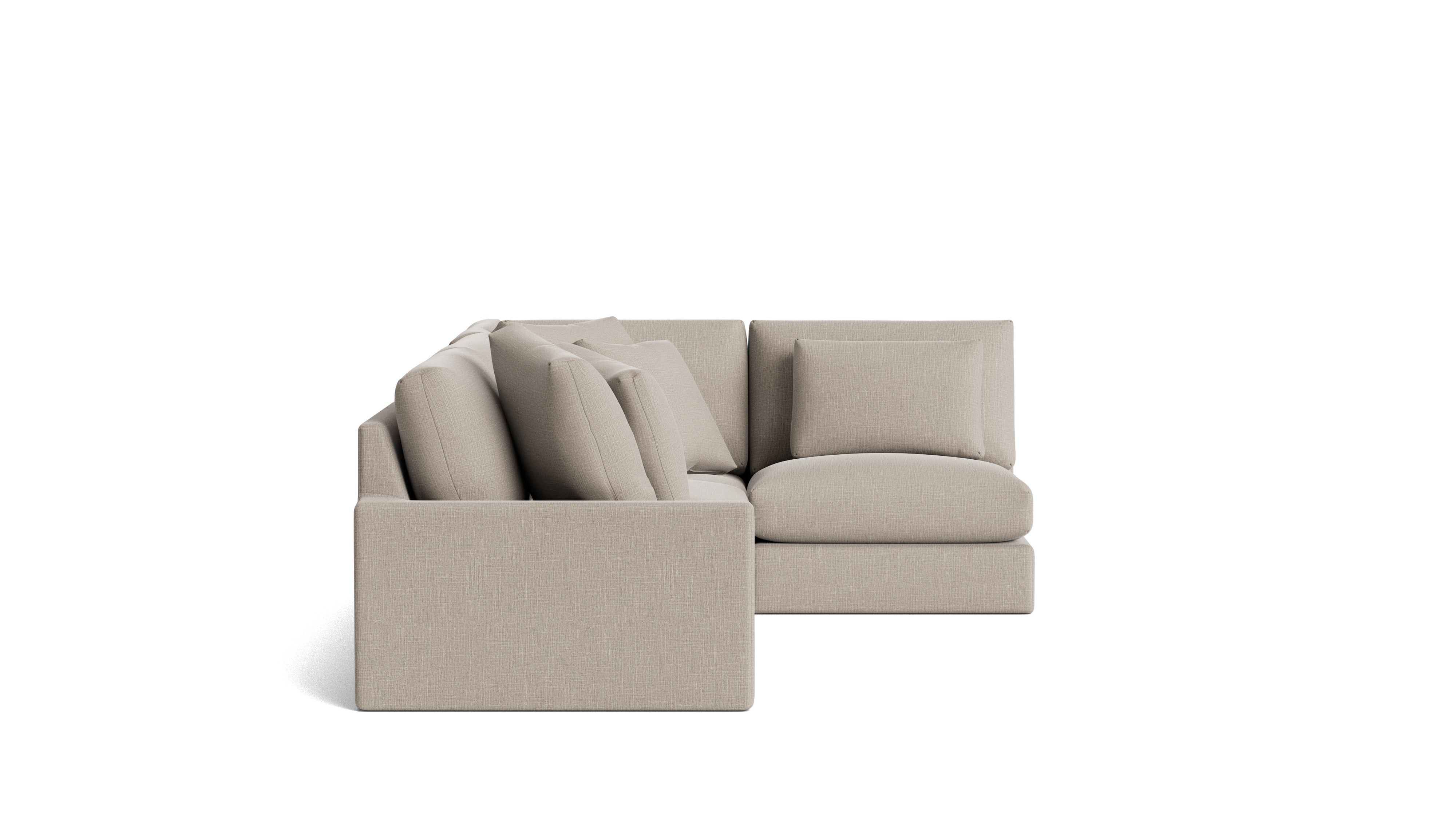 Breeze 4-Piece Modular Sectional Right, Large, Light Pebble