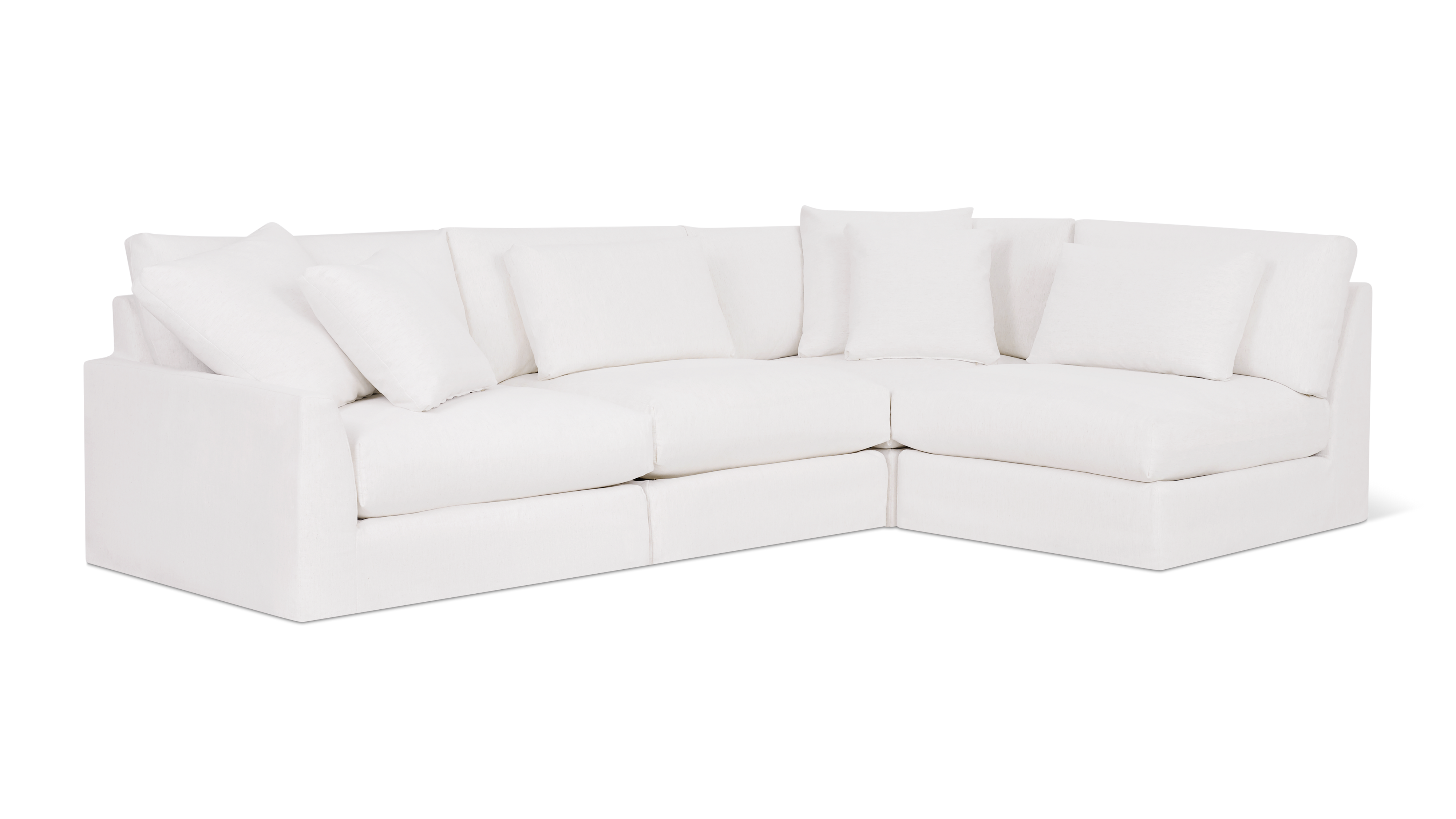 Breeze 4-Piece Modular Sectional Right, Large, Nomad Snow