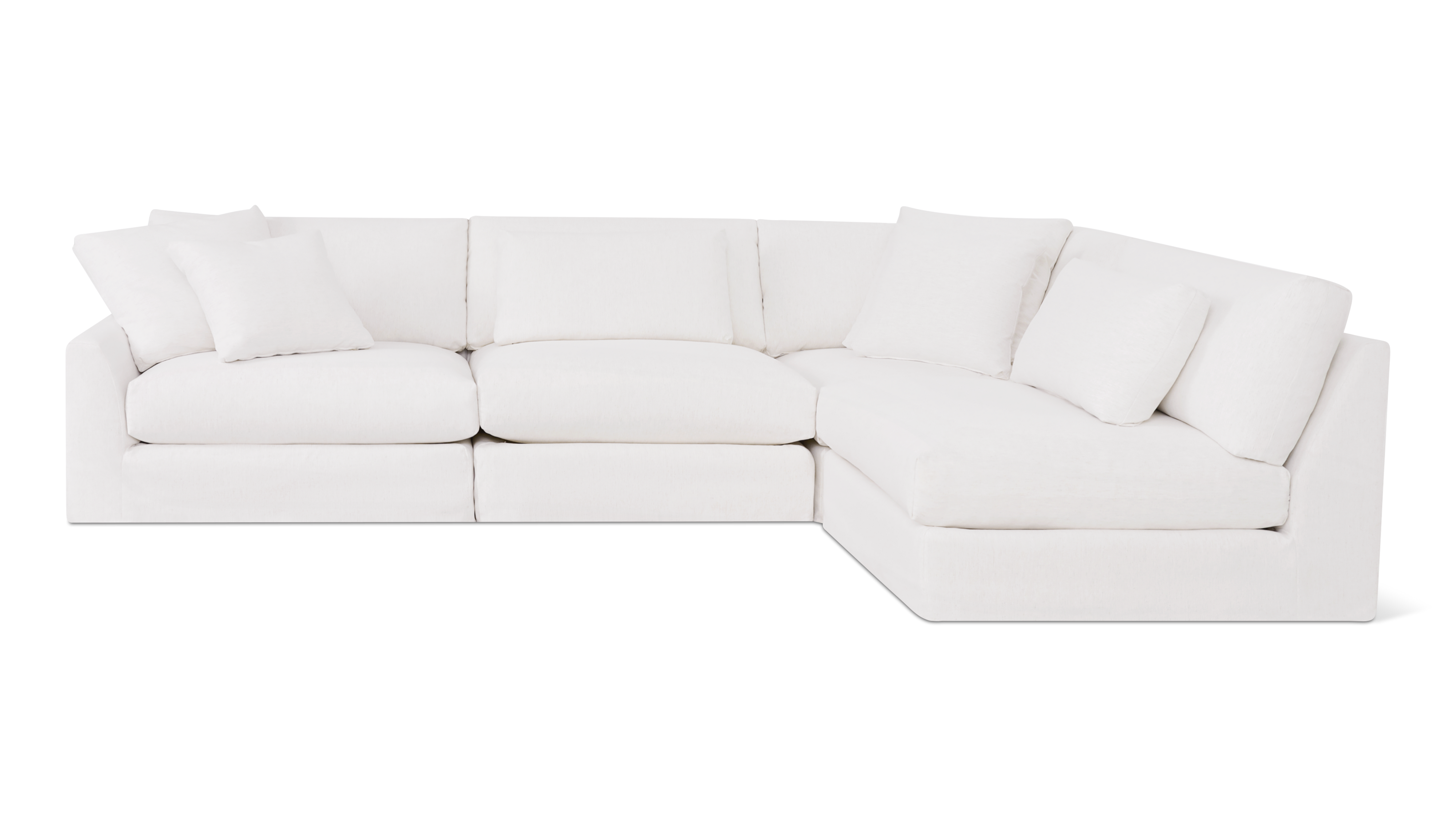 Breeze 4-Piece Modular Sectional Right, Large, Nomad Snow