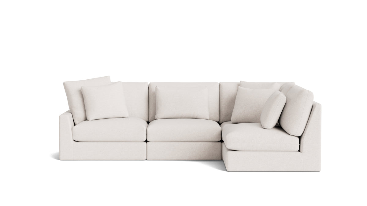 Breeze 4-Piece Modular Sectional Right, Large, Nomad Snow