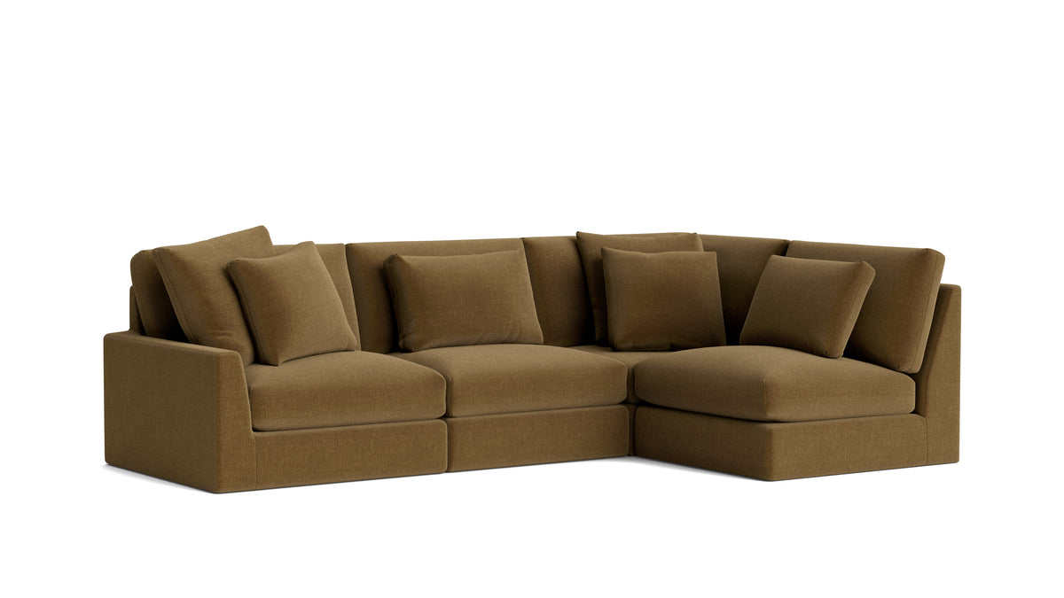 Breeze 4-Piece Modular Sectional Right, Large, Bronze