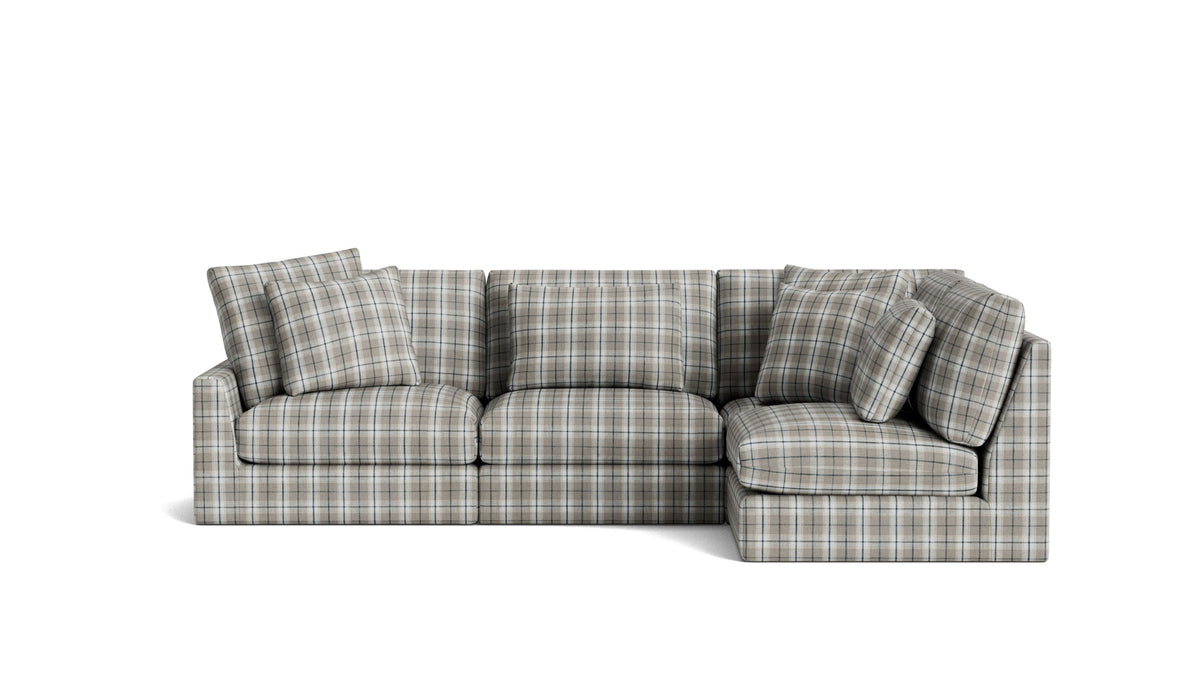 Breeze 4-Piece Modular Sectional Right, Large, Hudson Check