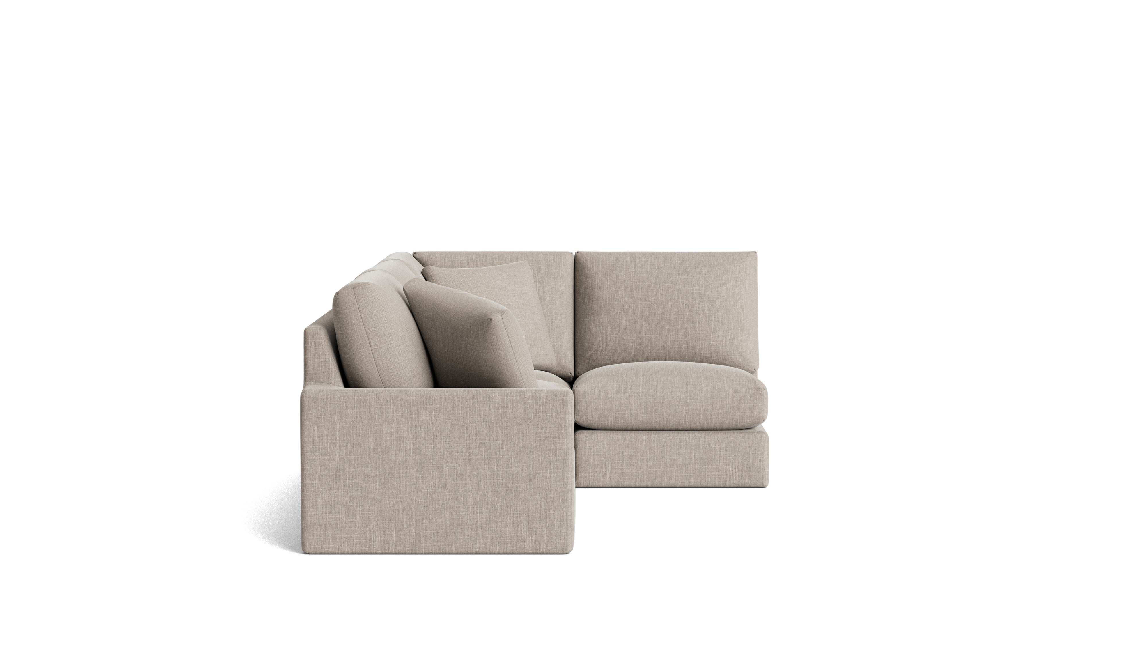 Breeze 4-Piece Modular Sectional Right, Standard, Light Pebble