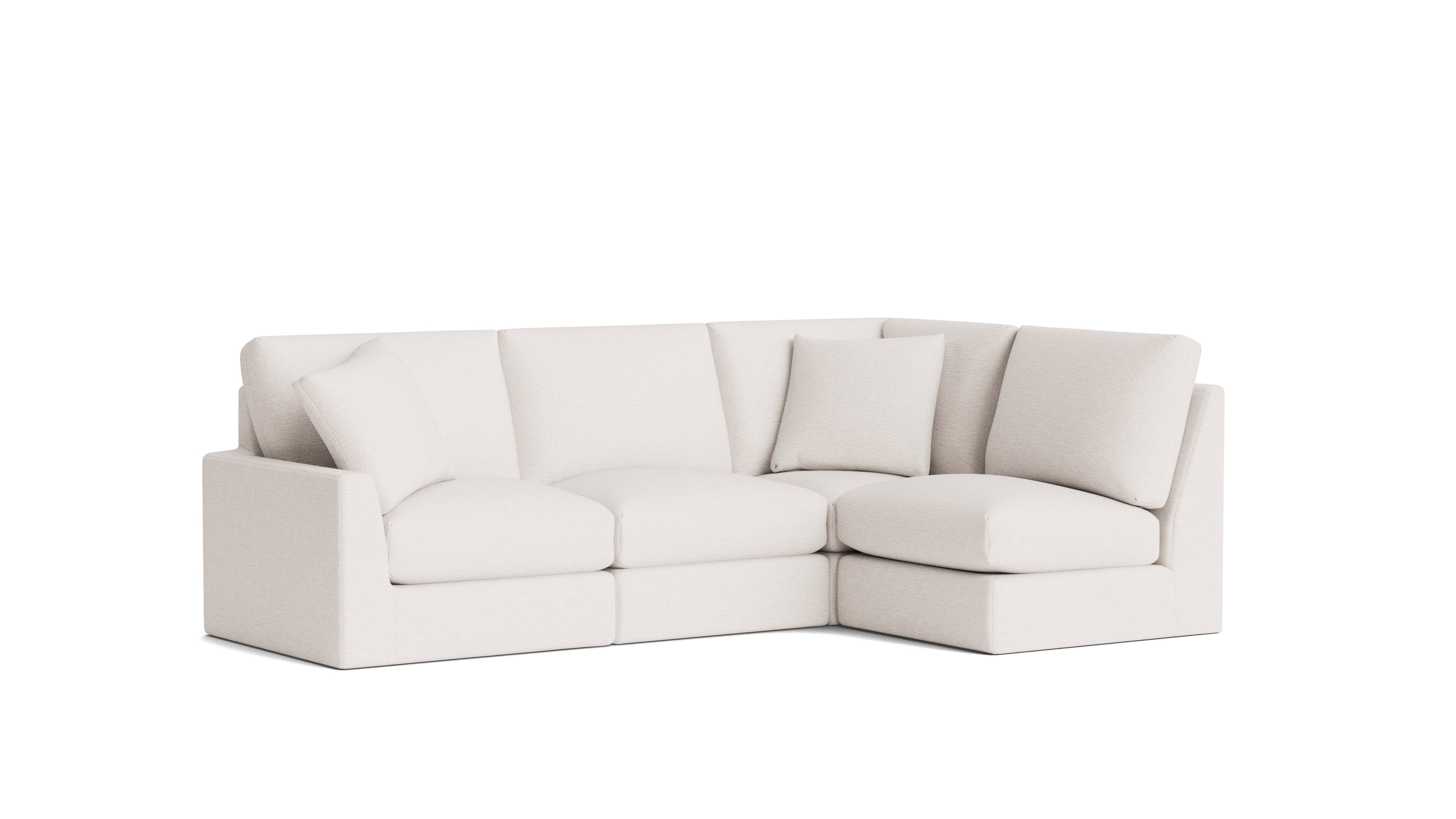 Breeze 4-Piece Modular Sectional Right, Standard, Nomad Snow