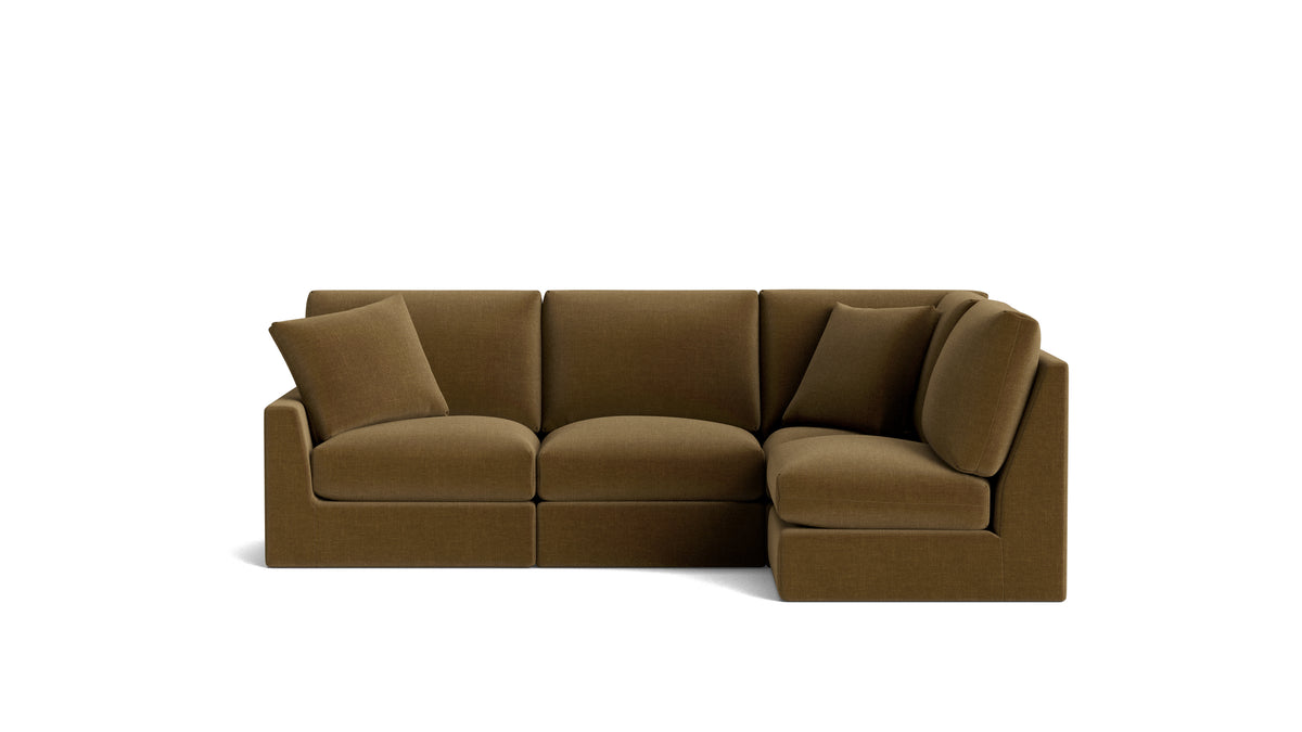 Breeze 4-Piece Modular Sectional Right, Standard, Bronze