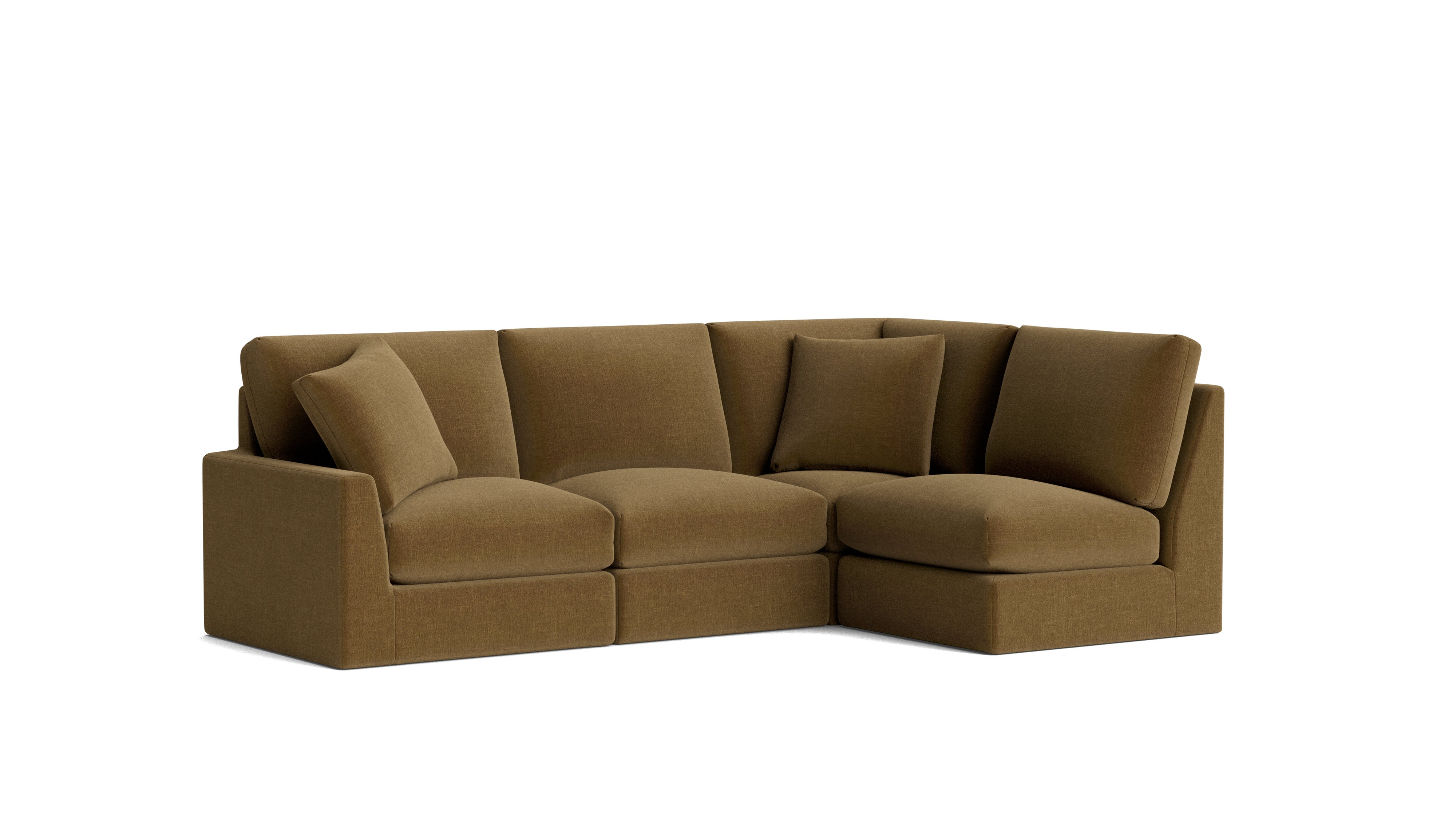 Breeze 4-Piece Modular Sectional Right, Standard, Bronze