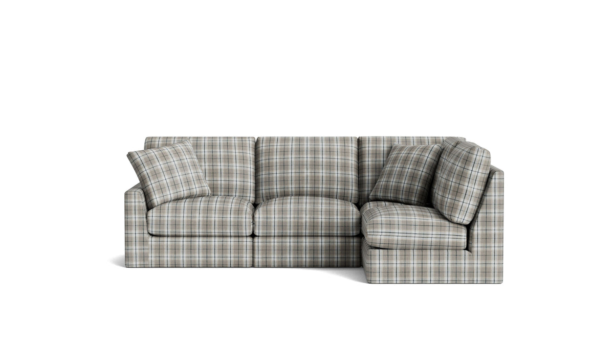 Breeze 4-Piece Modular Sectional Right, Standard, Hudson Check