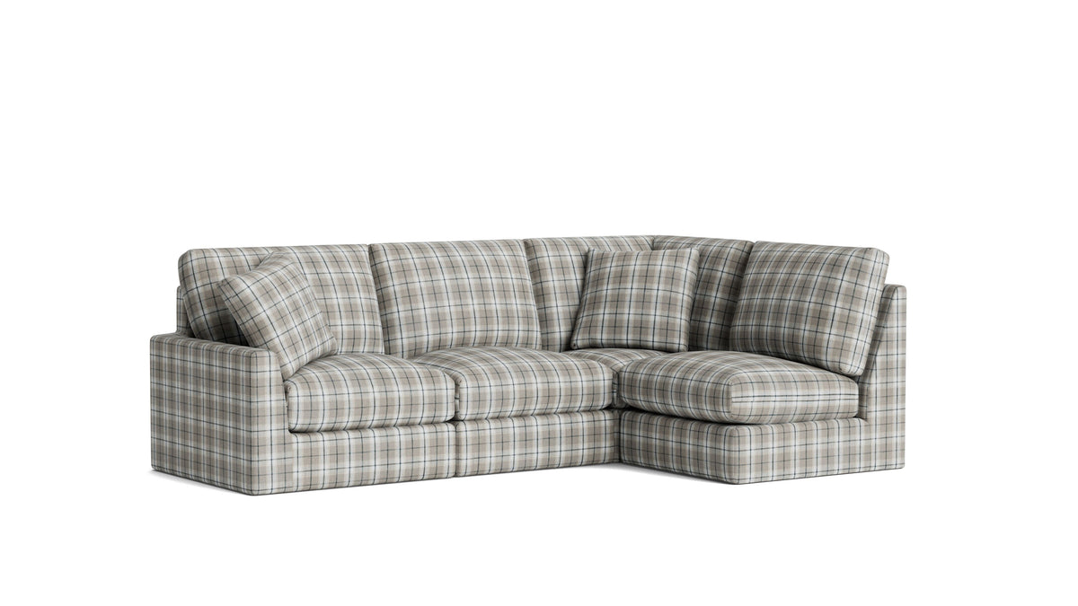 Breeze 4-Piece Modular Sectional Right, Standard, Hudson Check