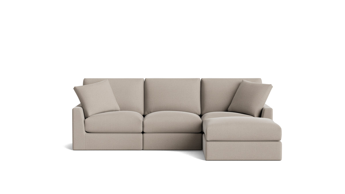 Breeze 4-Piece Modular Sectional, Standard, Light Pebble