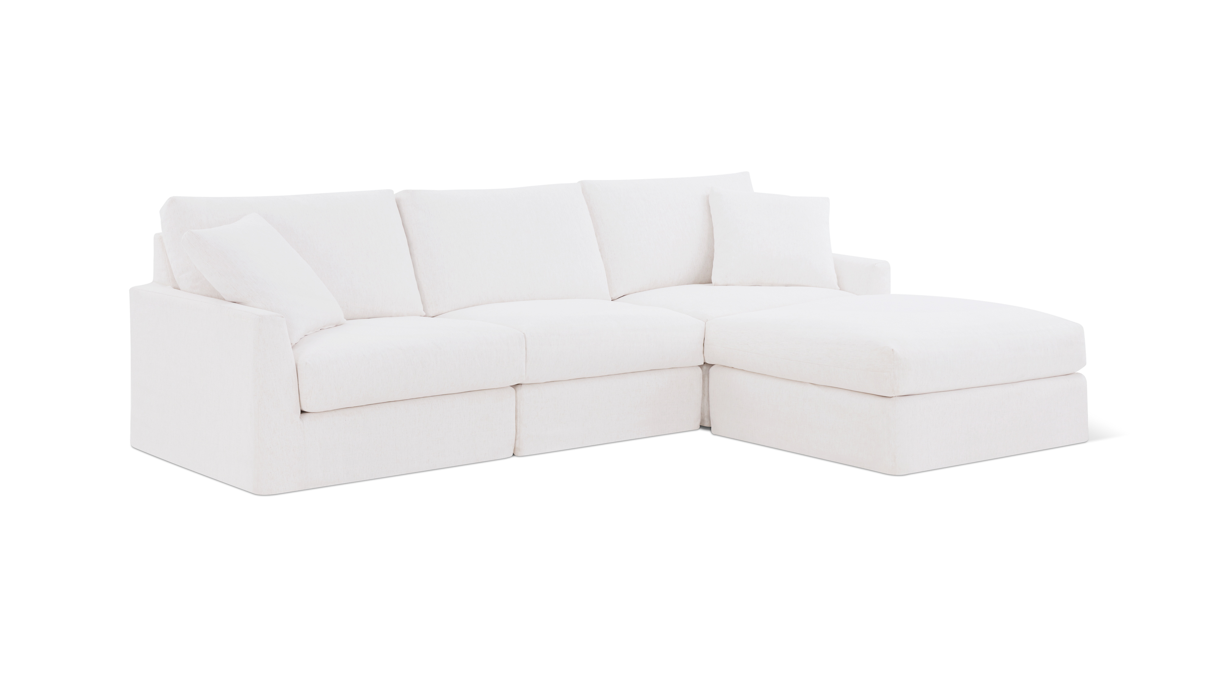 Breeze 4-Piece Modular Sectional, Standard, Nomad Snow