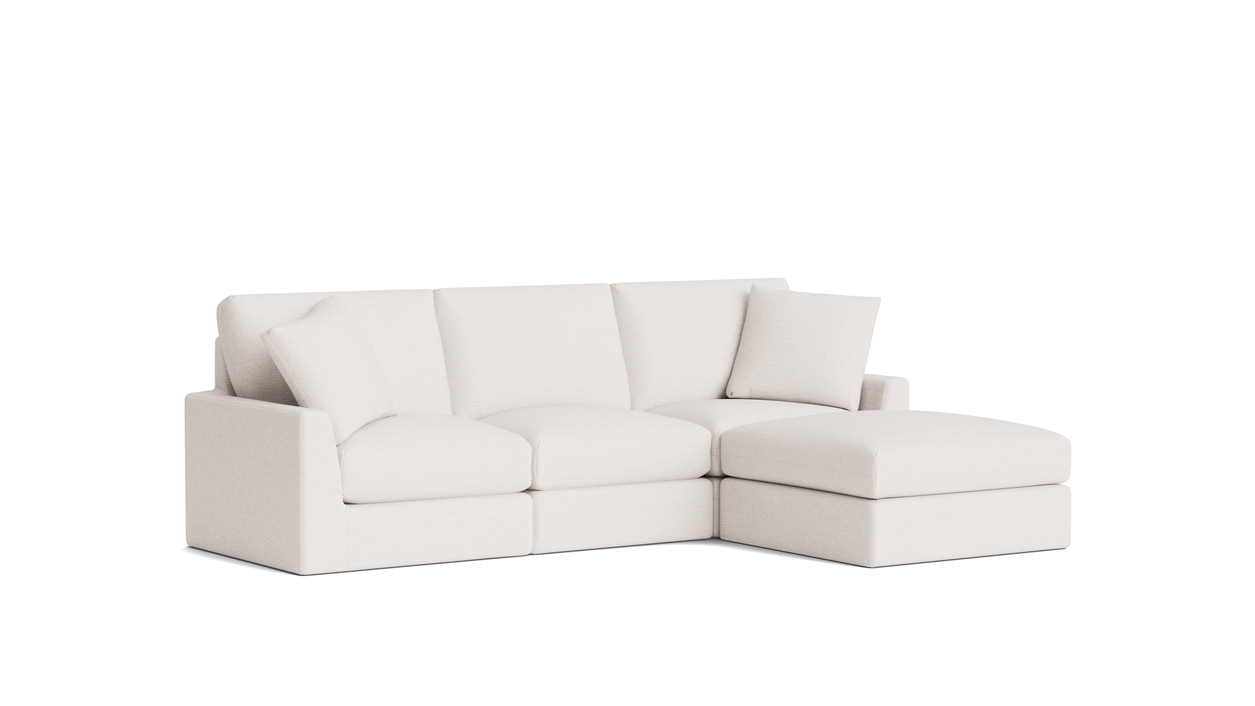 Breeze 4-Piece Modular Sectional, Standard, Nomad Snow