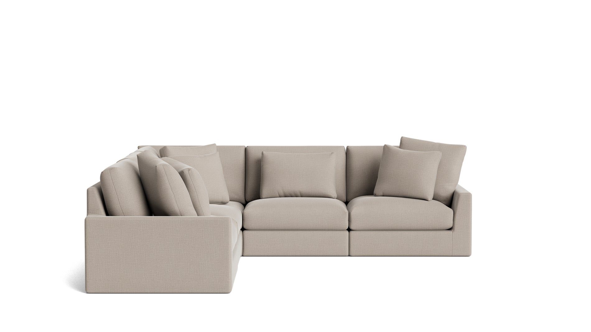 Breeze 5-Piece Modular Sectional Closed, Large, Light Pebble_image