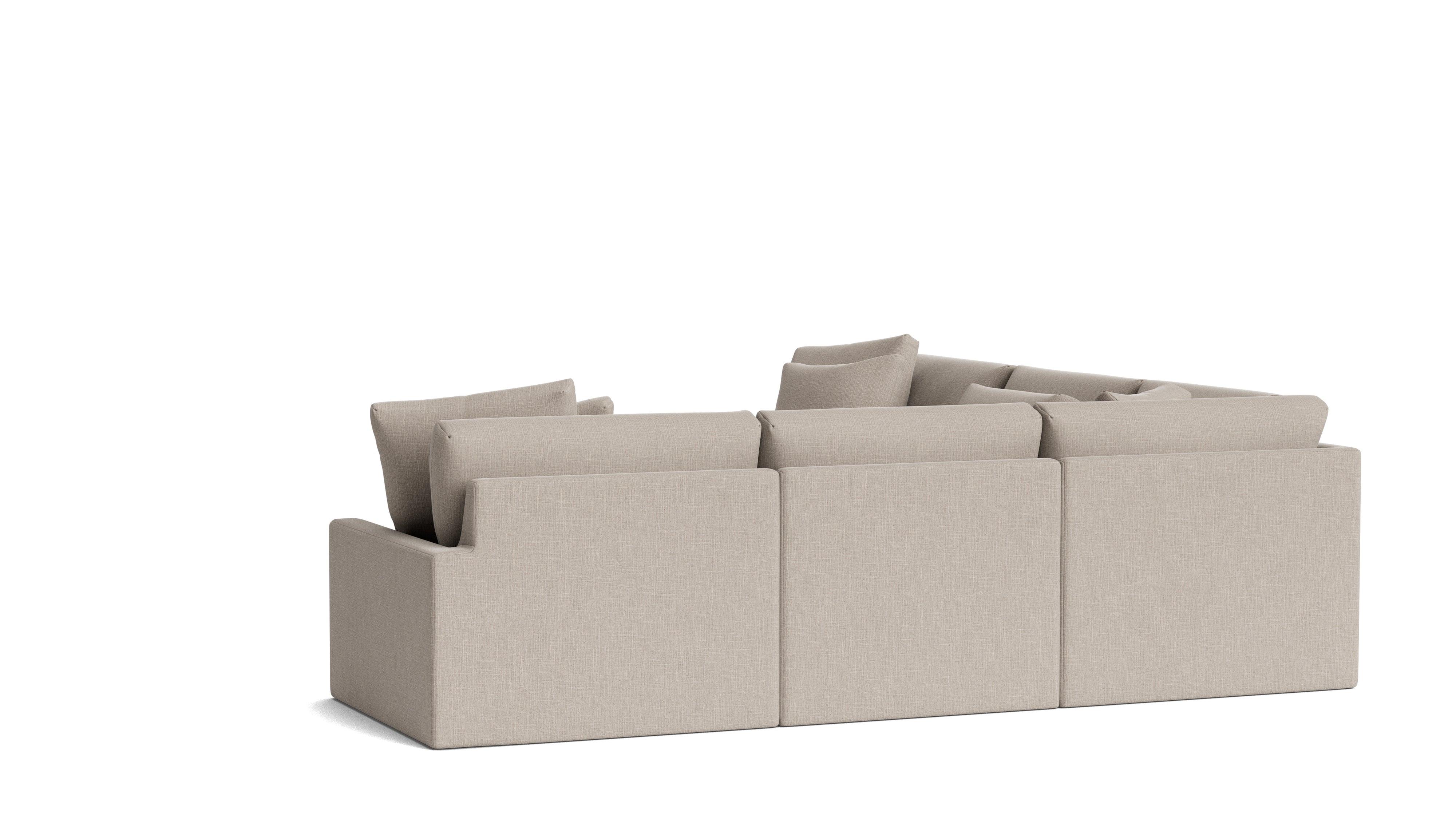 Breeze 5-Piece Modular Sectional Closed, Large, Light Pebble