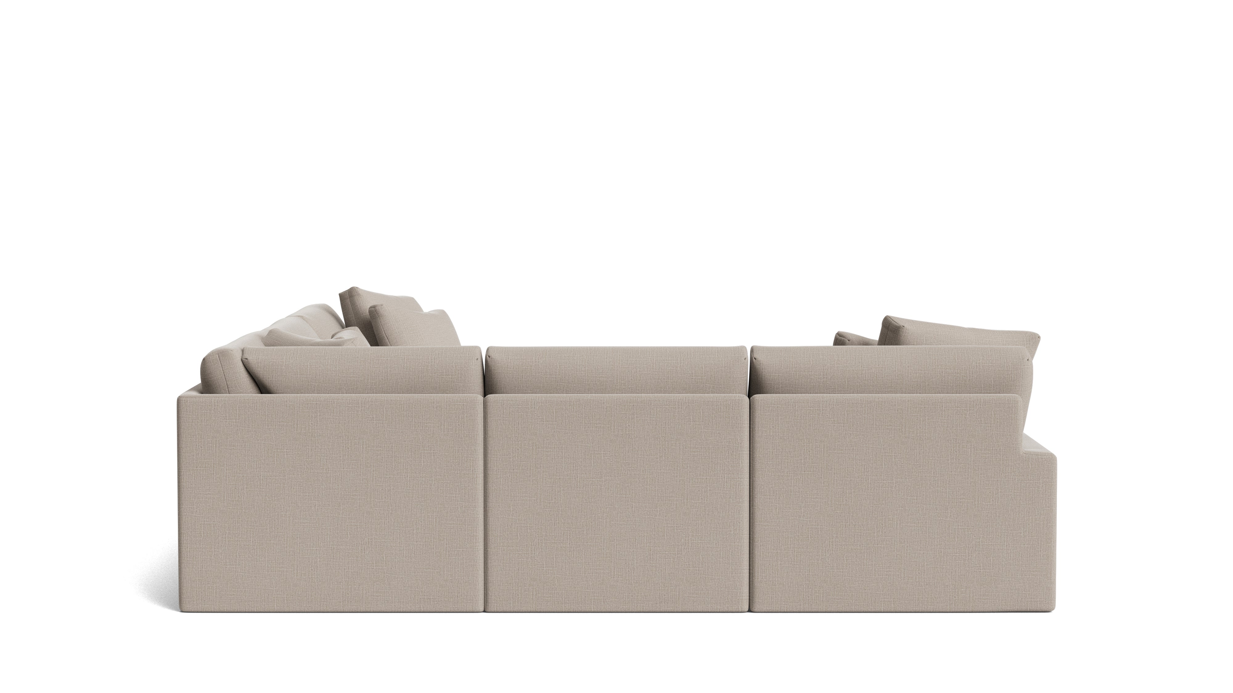 Breeze 5-Piece Modular Sectional Closed, Large, Light Pebble