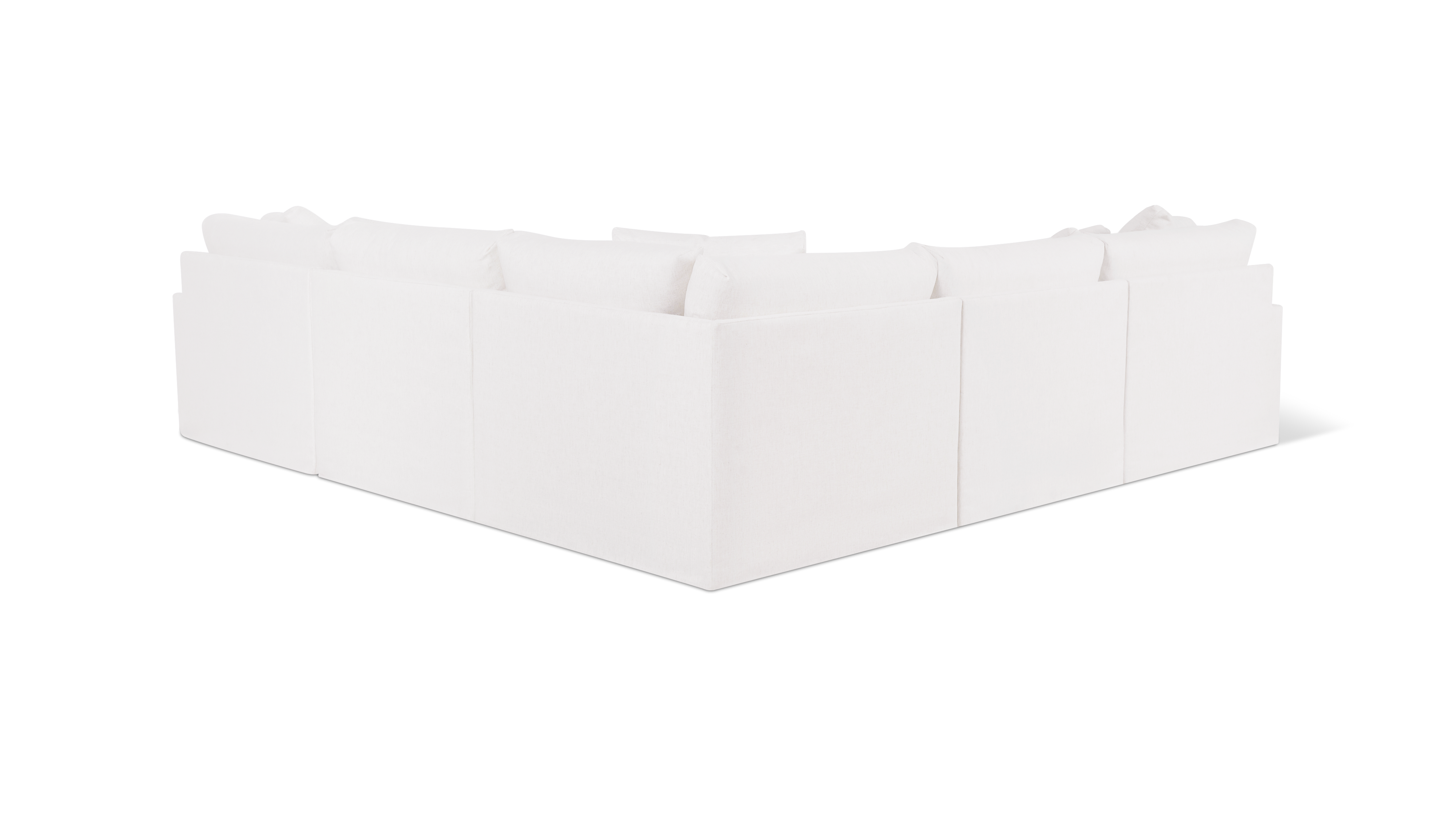 Breeze 5-Piece Modular Sectional Closed, Large, Nomad Snow