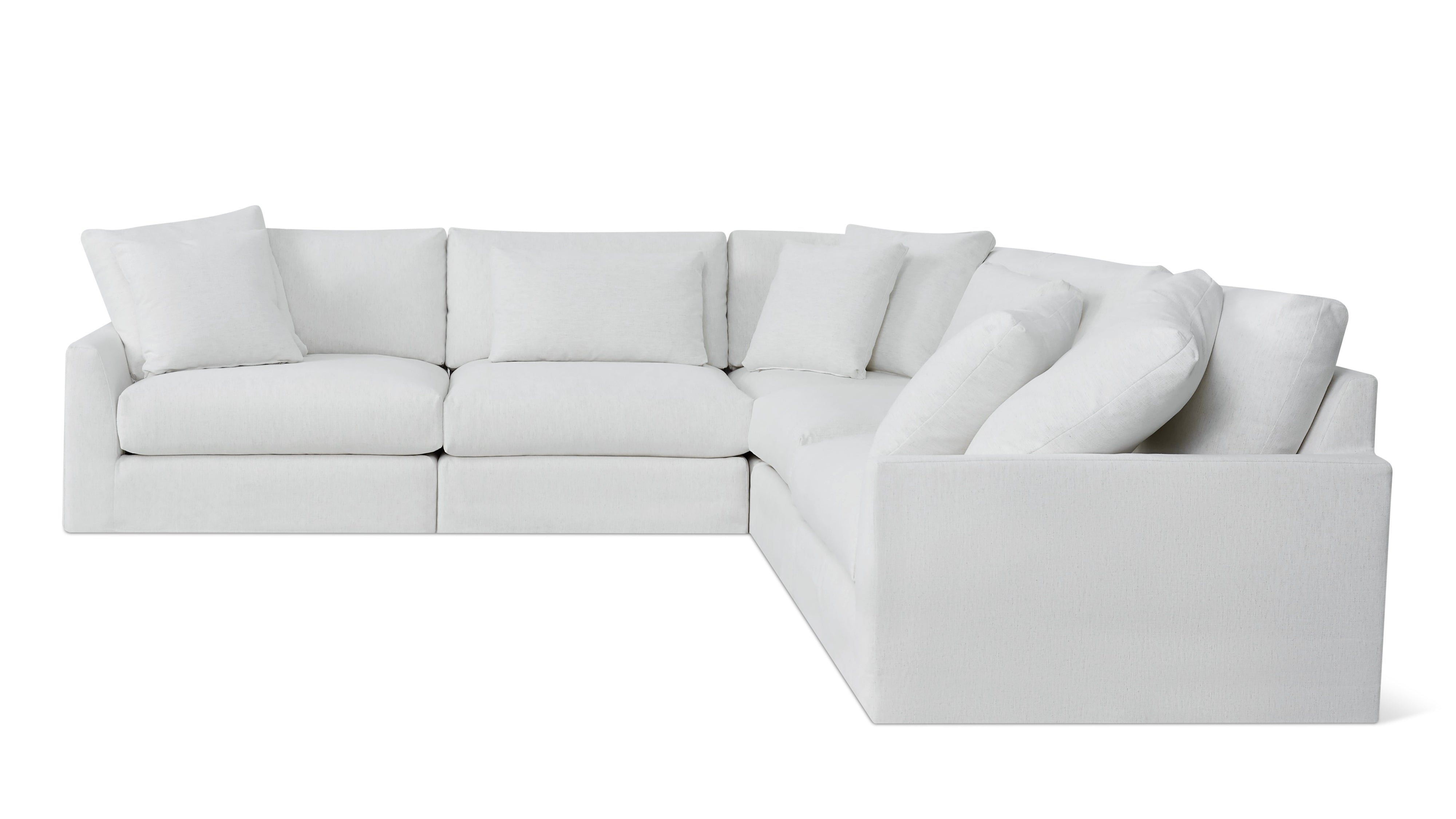 Breeze 5-Piece Modular Sectional Closed, Large, Nomad Snow