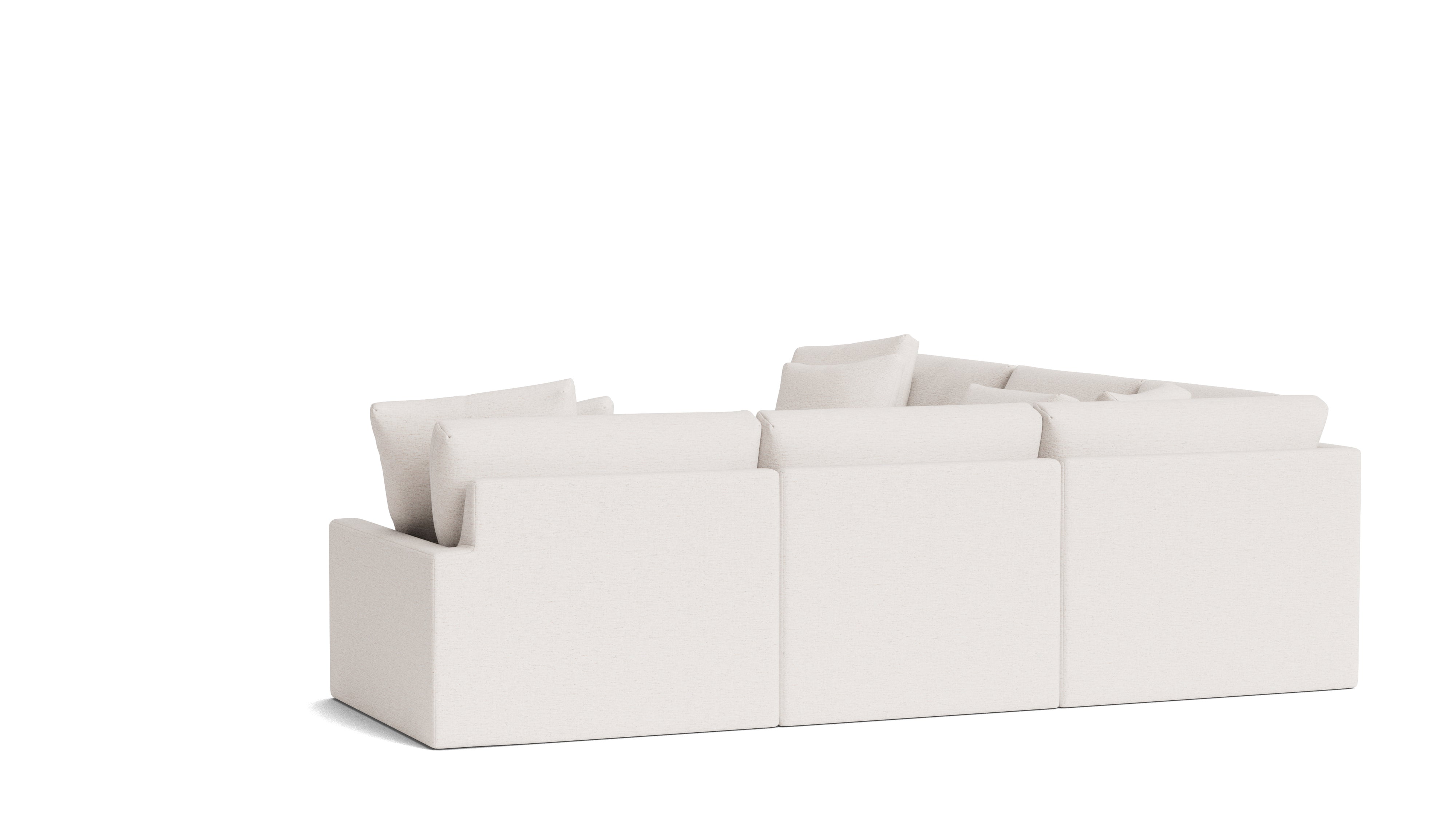 Breeze 5-Piece Modular Sectional Closed, Large, Nomad Snow