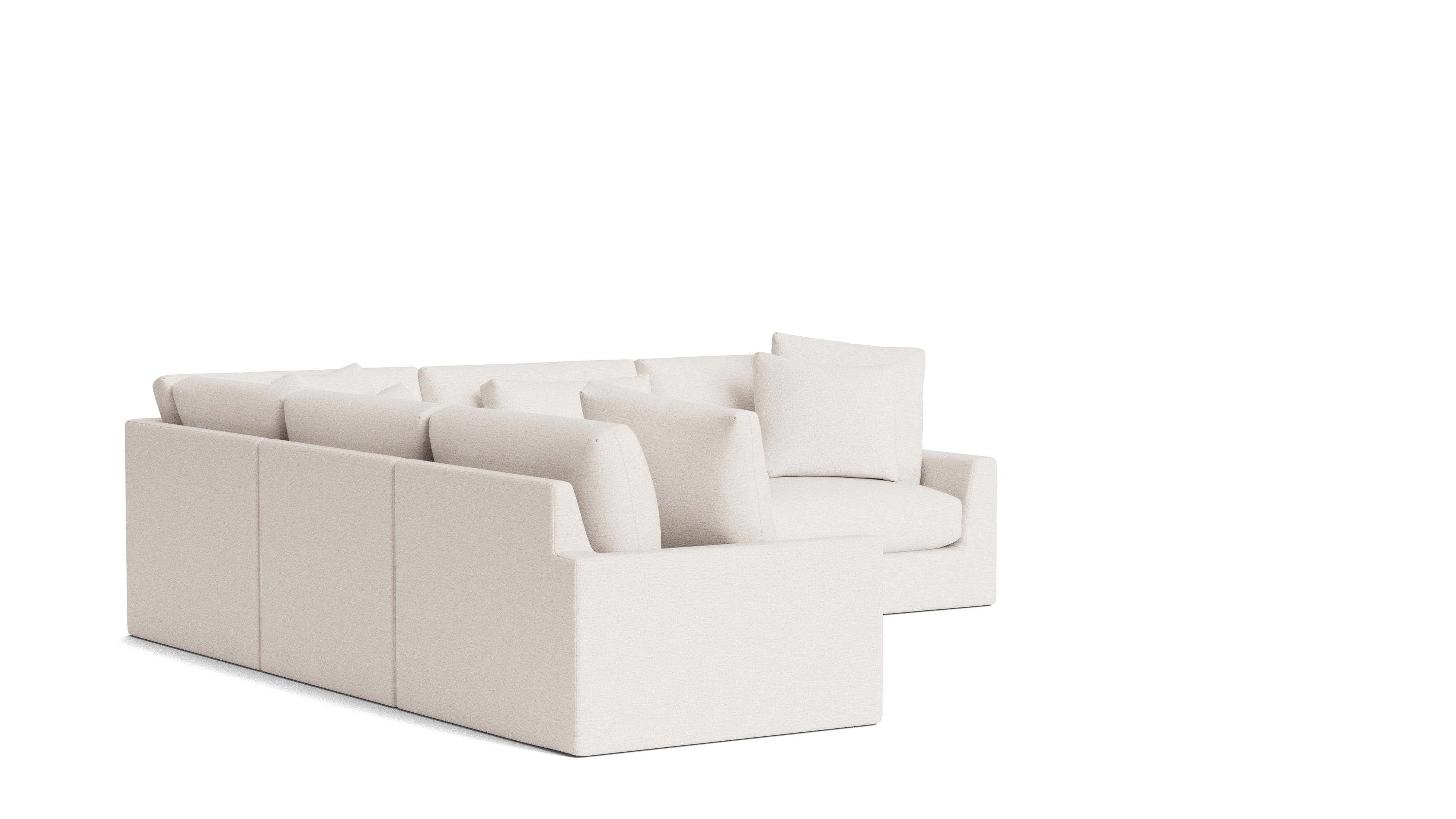 Breeze 5-Piece Modular Sectional Closed, Large, Nomad Snow