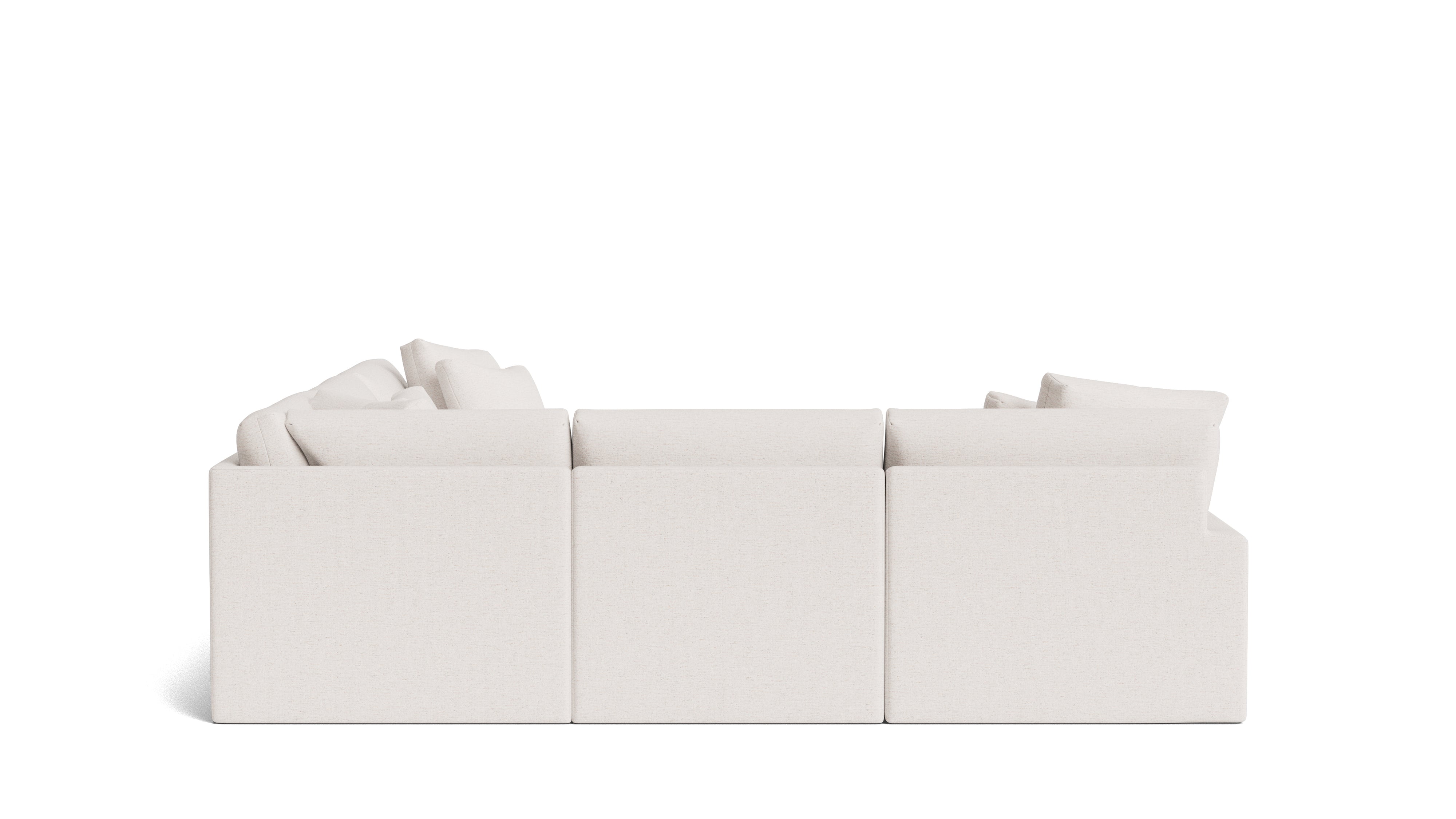 Breeze 5-Piece Modular Sectional Closed, Large, Nomad Snow