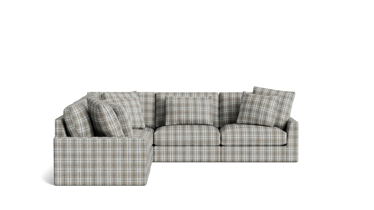 Breeze 5-Piece Modular Sectional Closed, Large, Hudson Check_image
