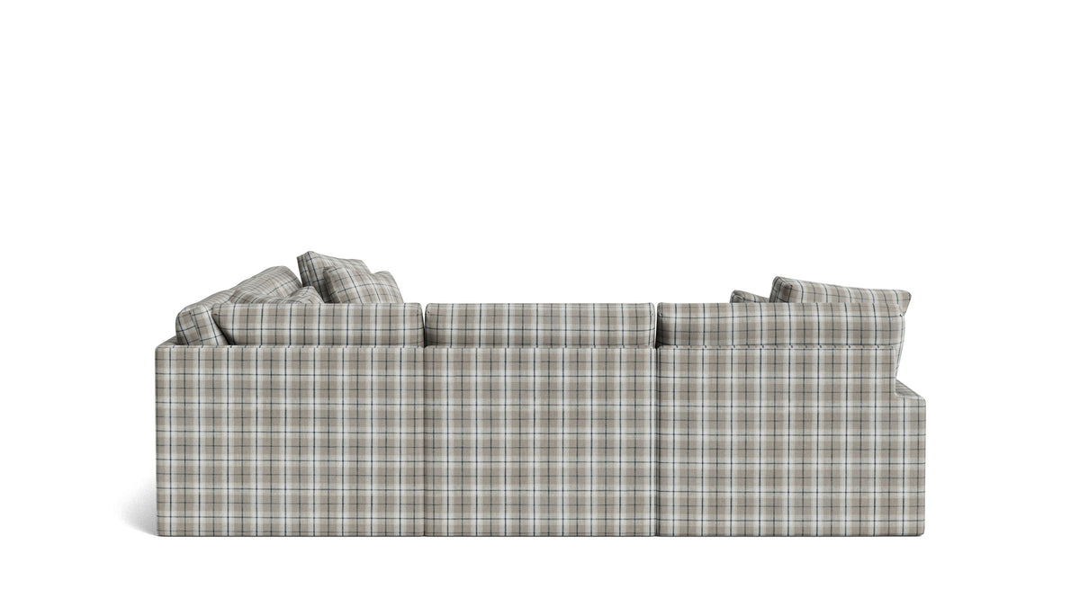 Breeze 5-Piece Modular Sectional Closed, Large, Hudson Check
