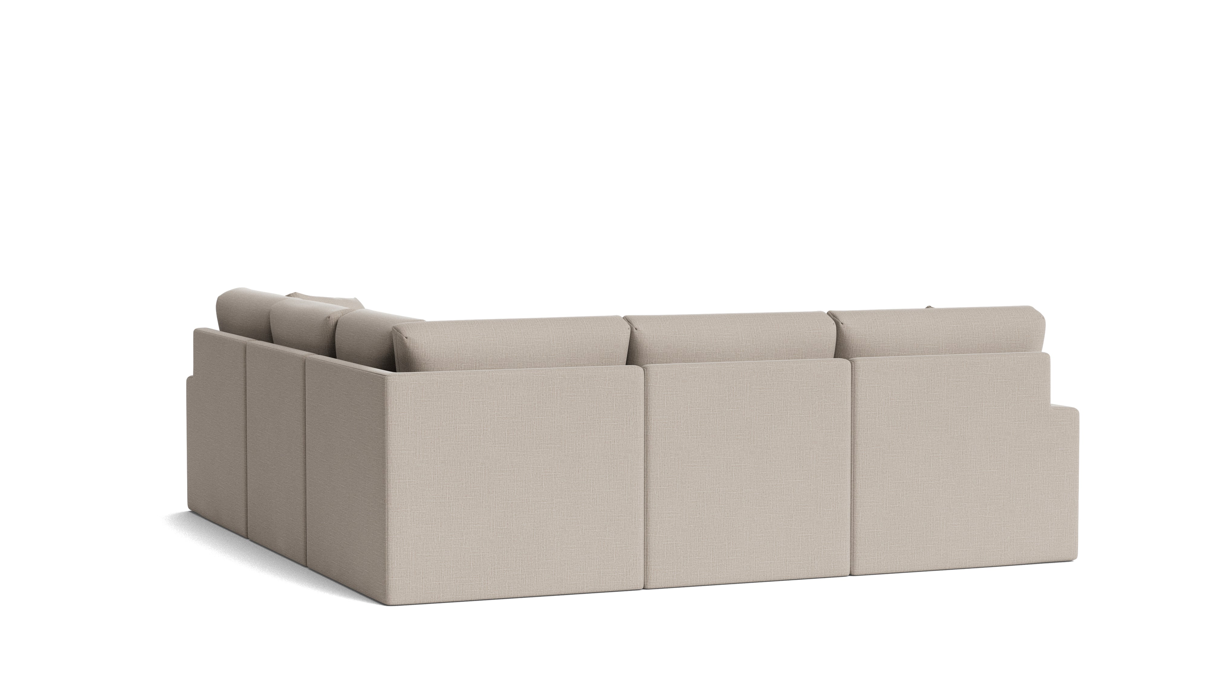 Breeze 5-Piece Modular Sectional Closed, Standard, Light Pebble